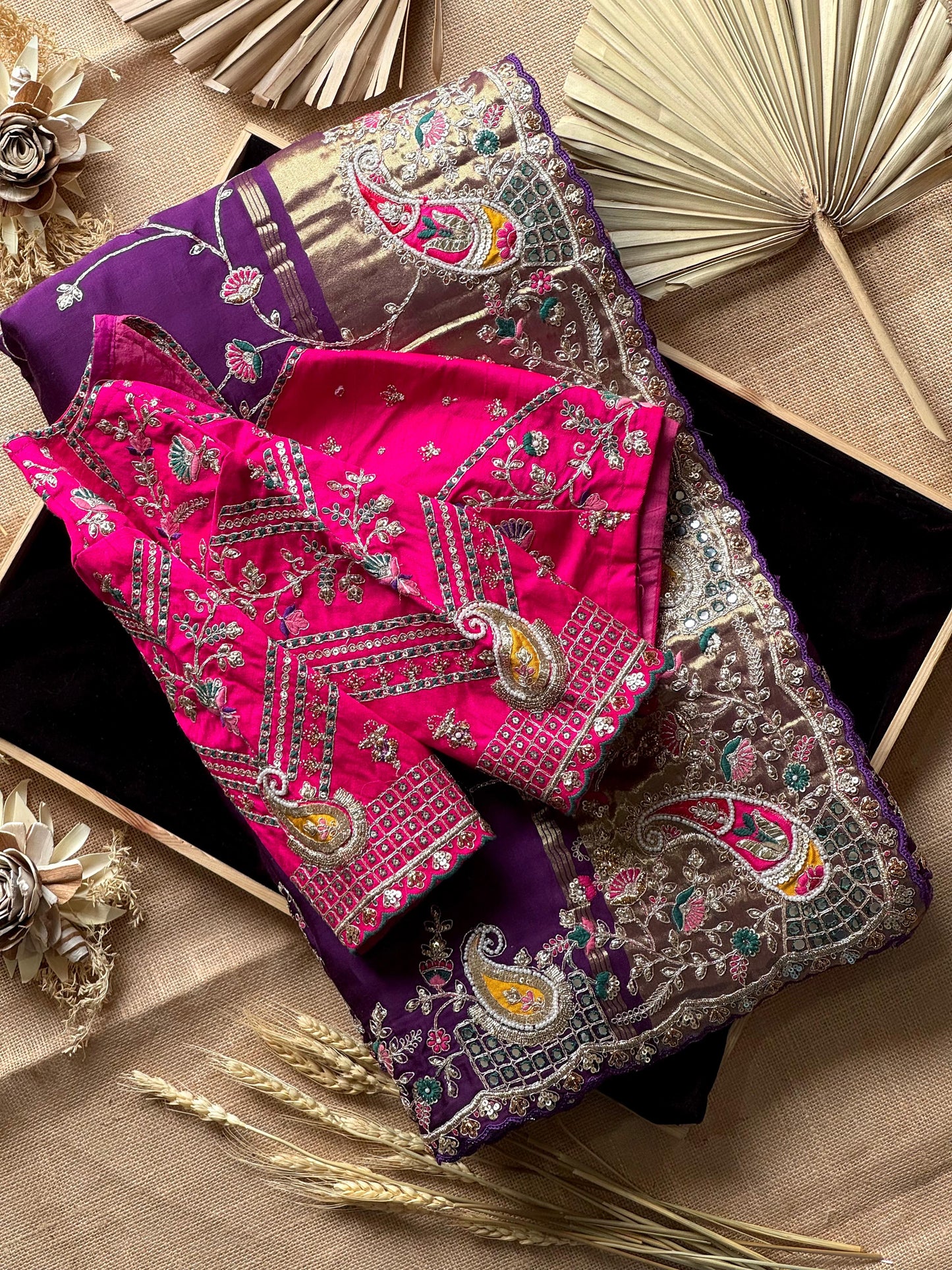 Jamuni Phoolkari Saree