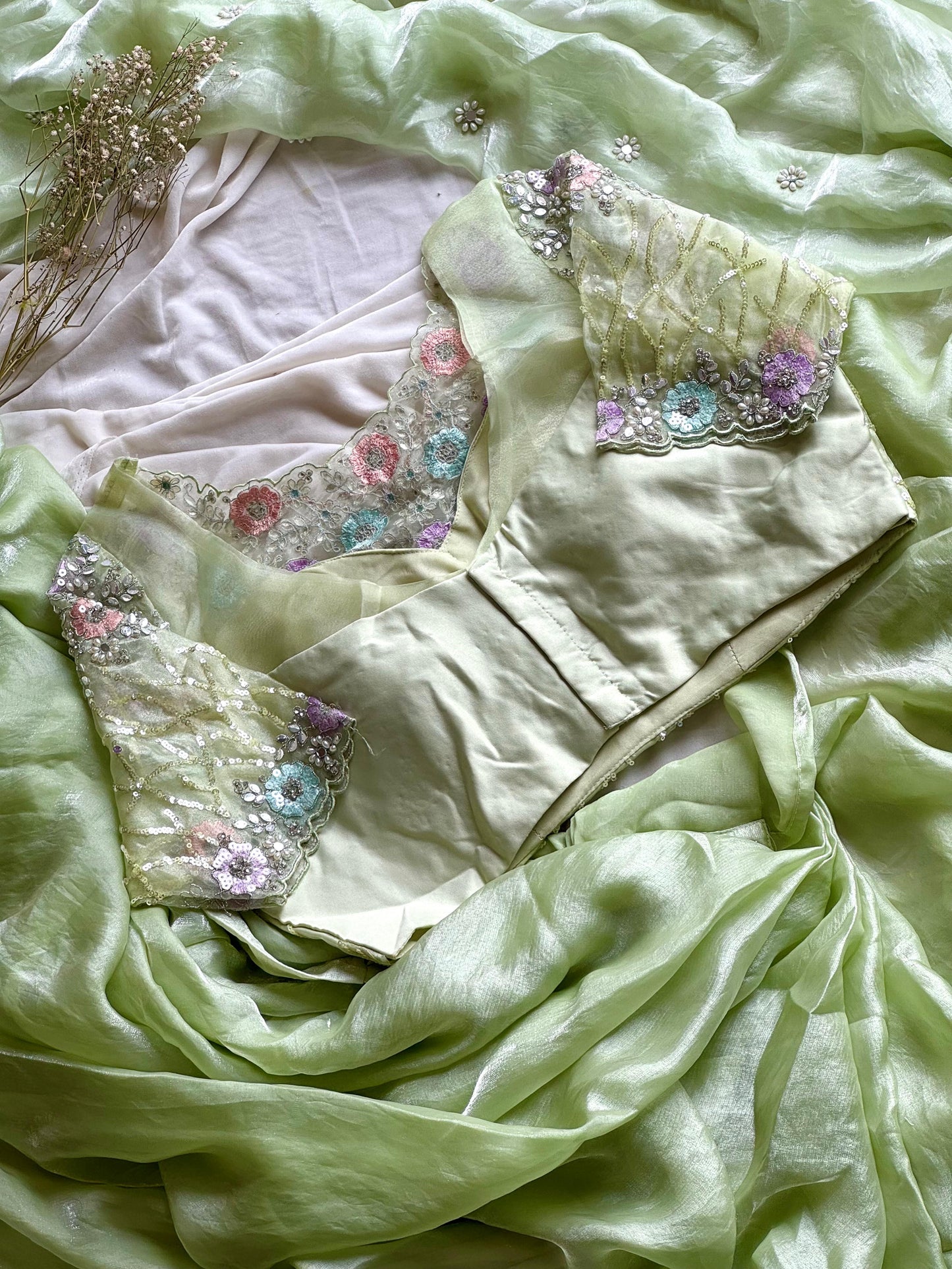 Moonlit Garden Saree(Readytowear)