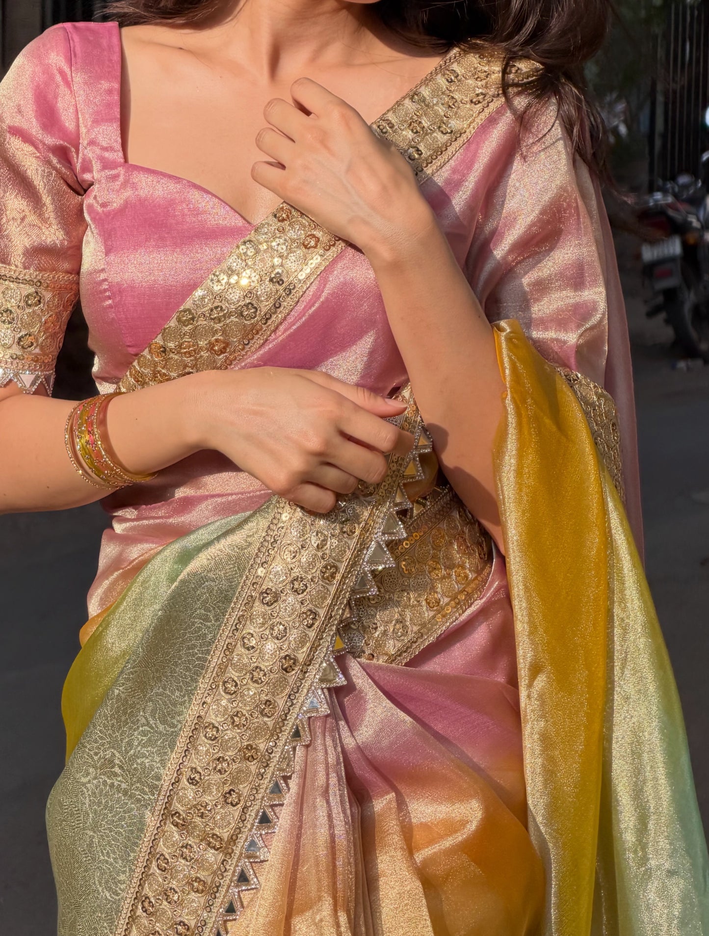 The Blush Symphony Saree
