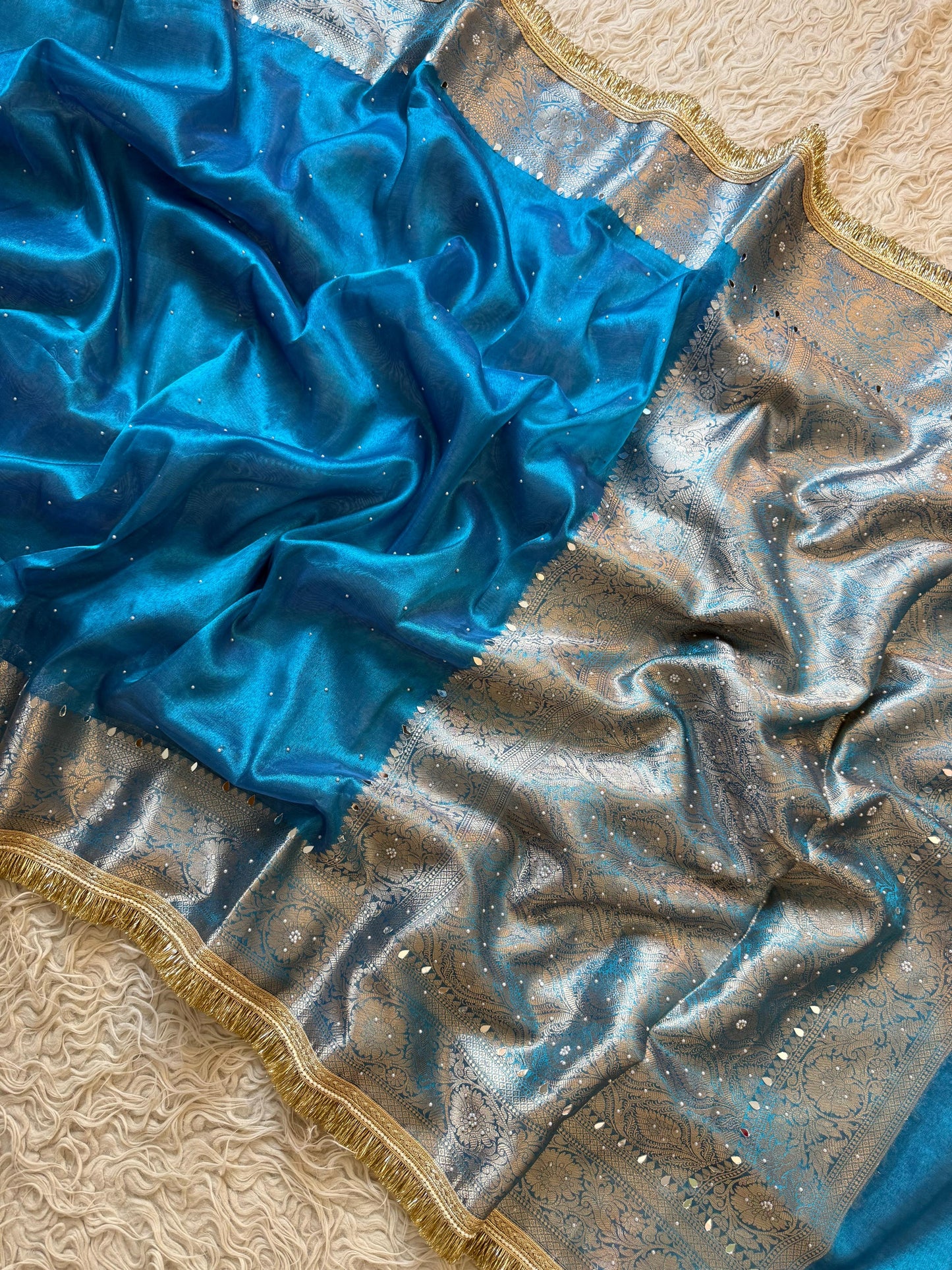Turquoise Noor Saree