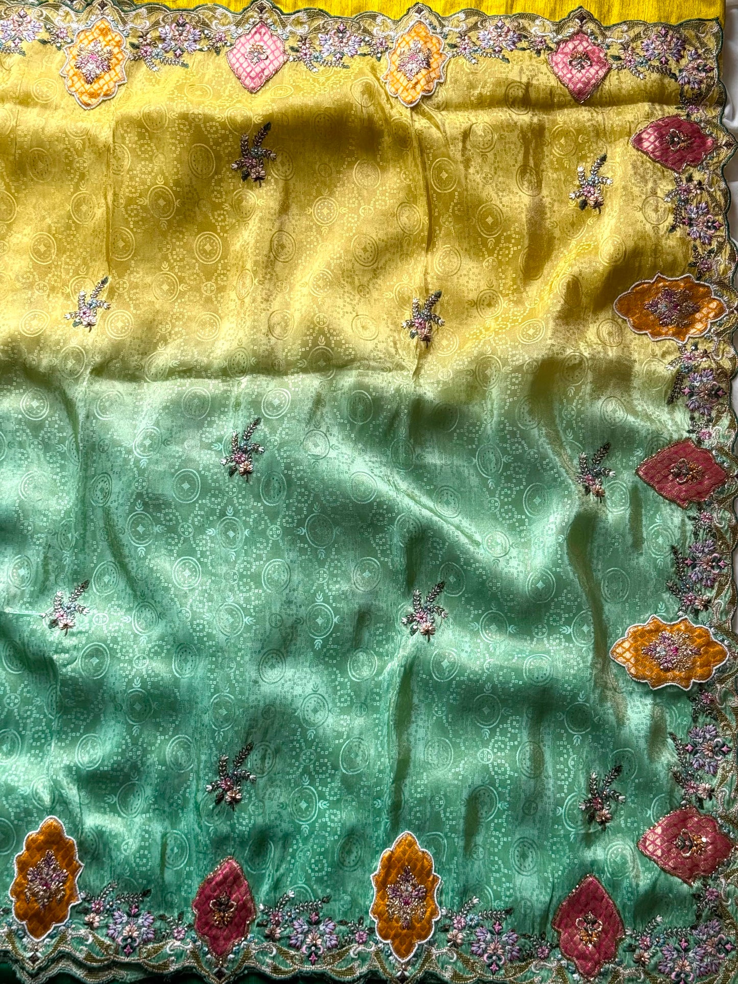 Gulistan Green Saree