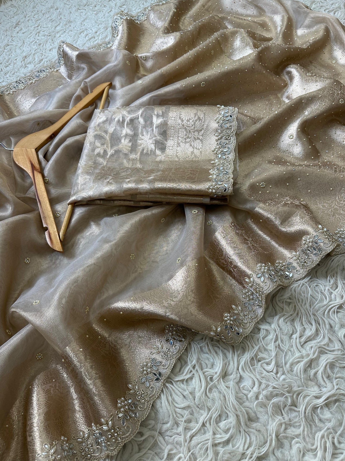 Ivory Luxe Saree