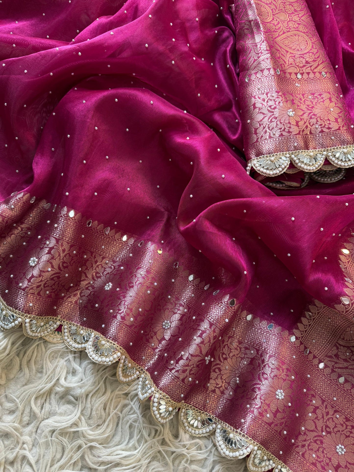 Magenta Mahal Saree