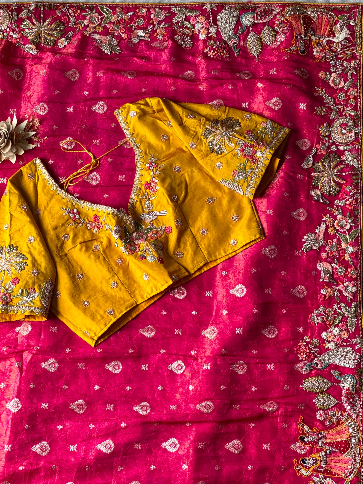 Mughal Mohini Luxe Saree(Magenta)