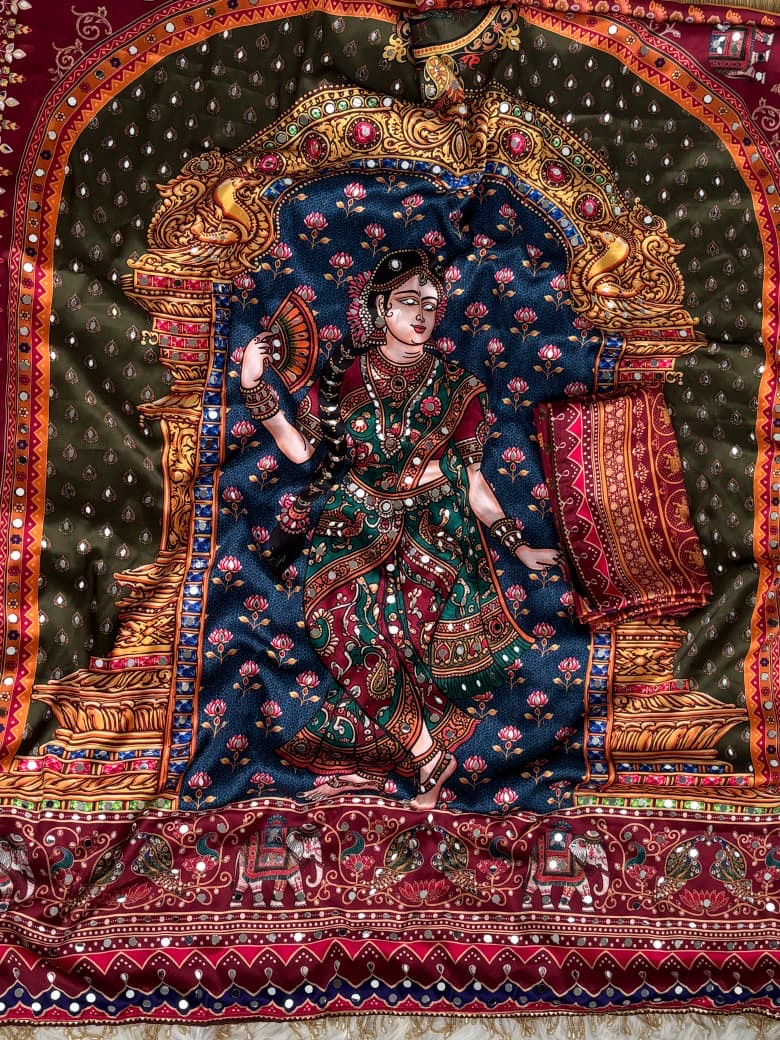 Eetha Mirror Work Saree