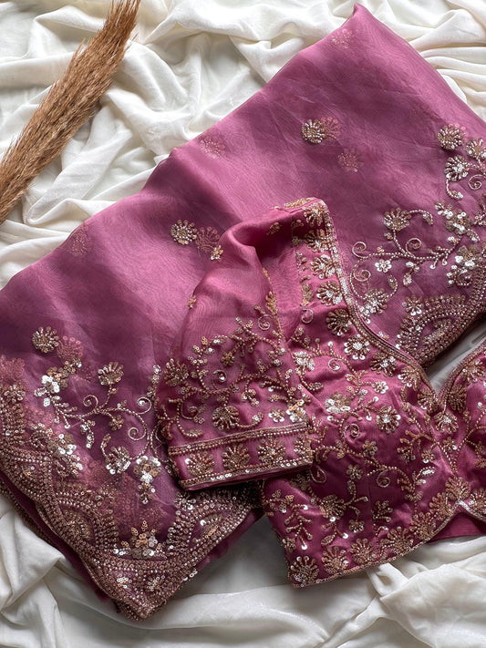 Mehfil Mauve Luxe Saree