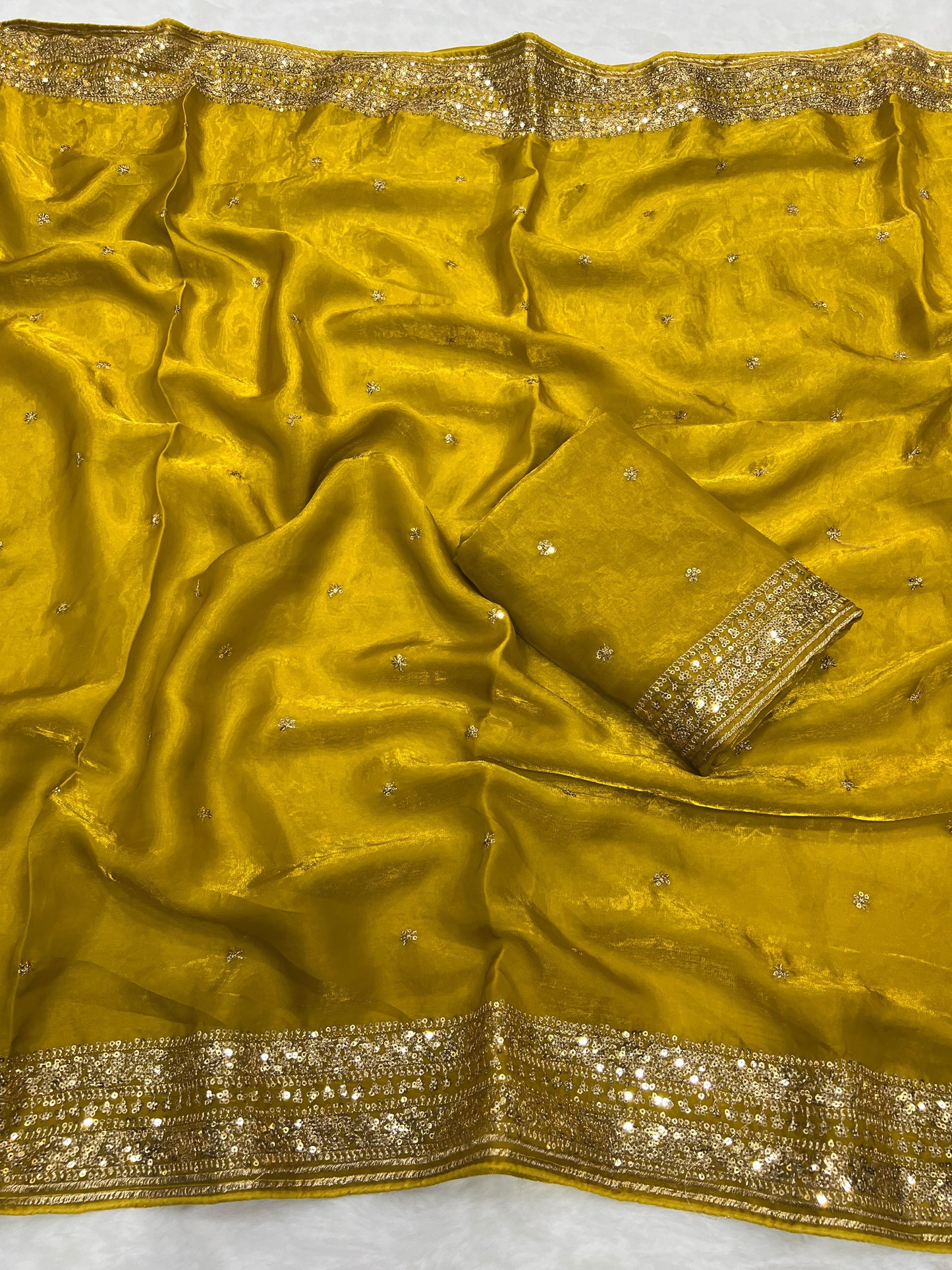 Shehnaz Saree(Mustard Gold)