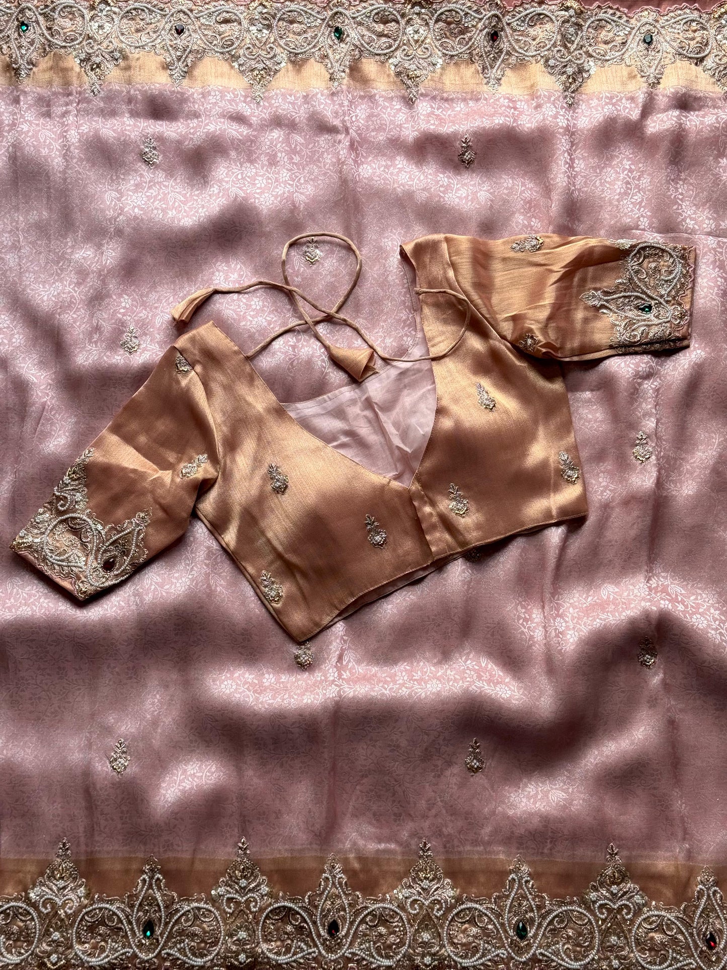 Vintage Blush Saree