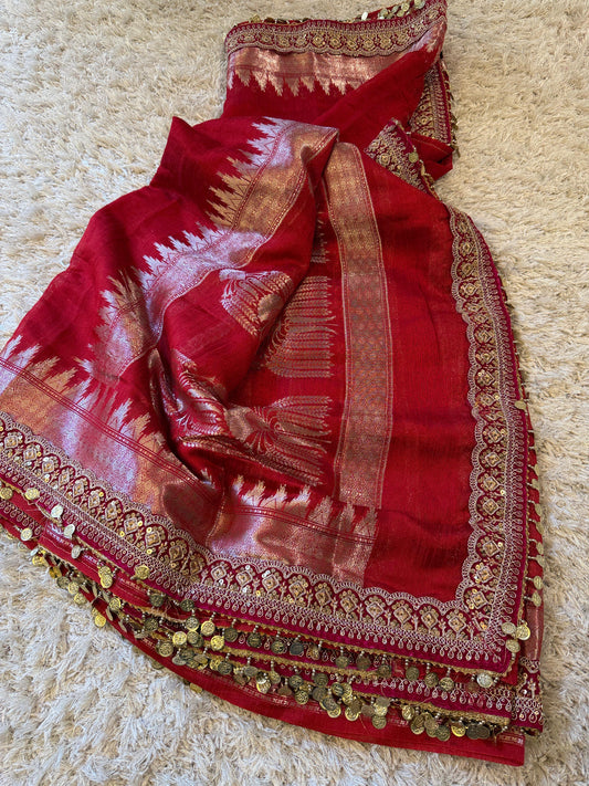 Mudra Sundari Saree(Red)