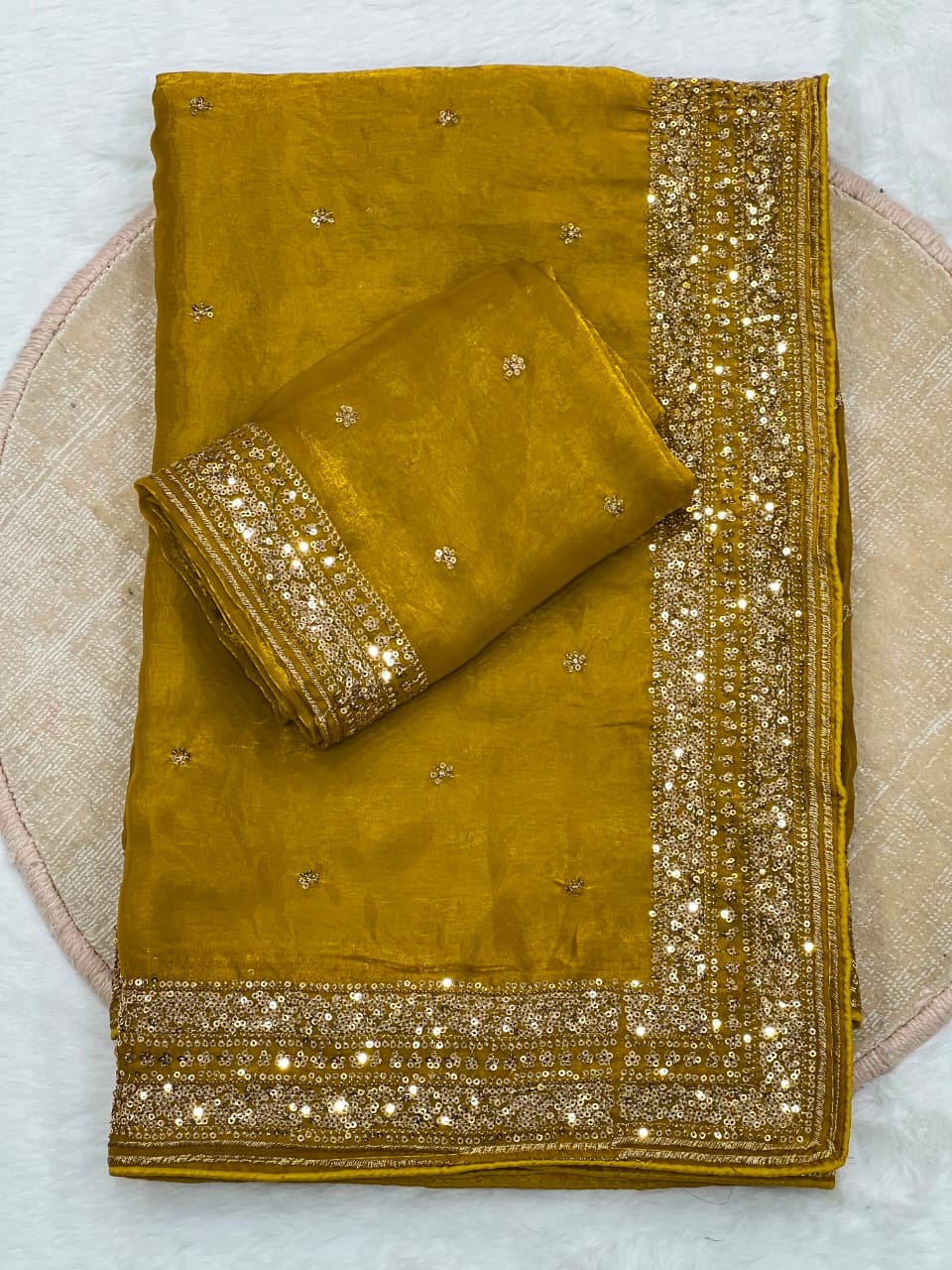 Shehnaz Saree(Mustard Gold)