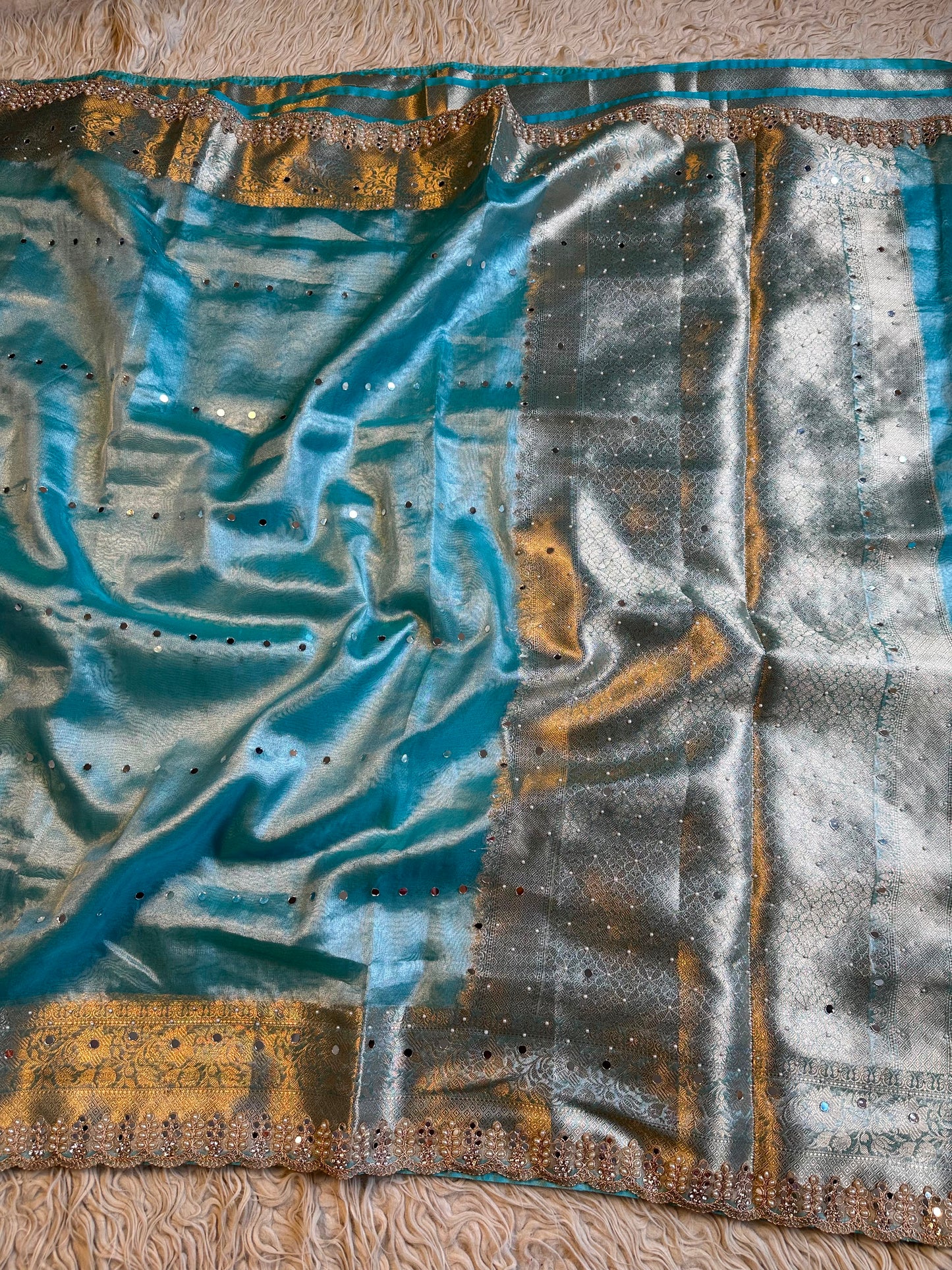 Blue Lagoon Luxe Saree