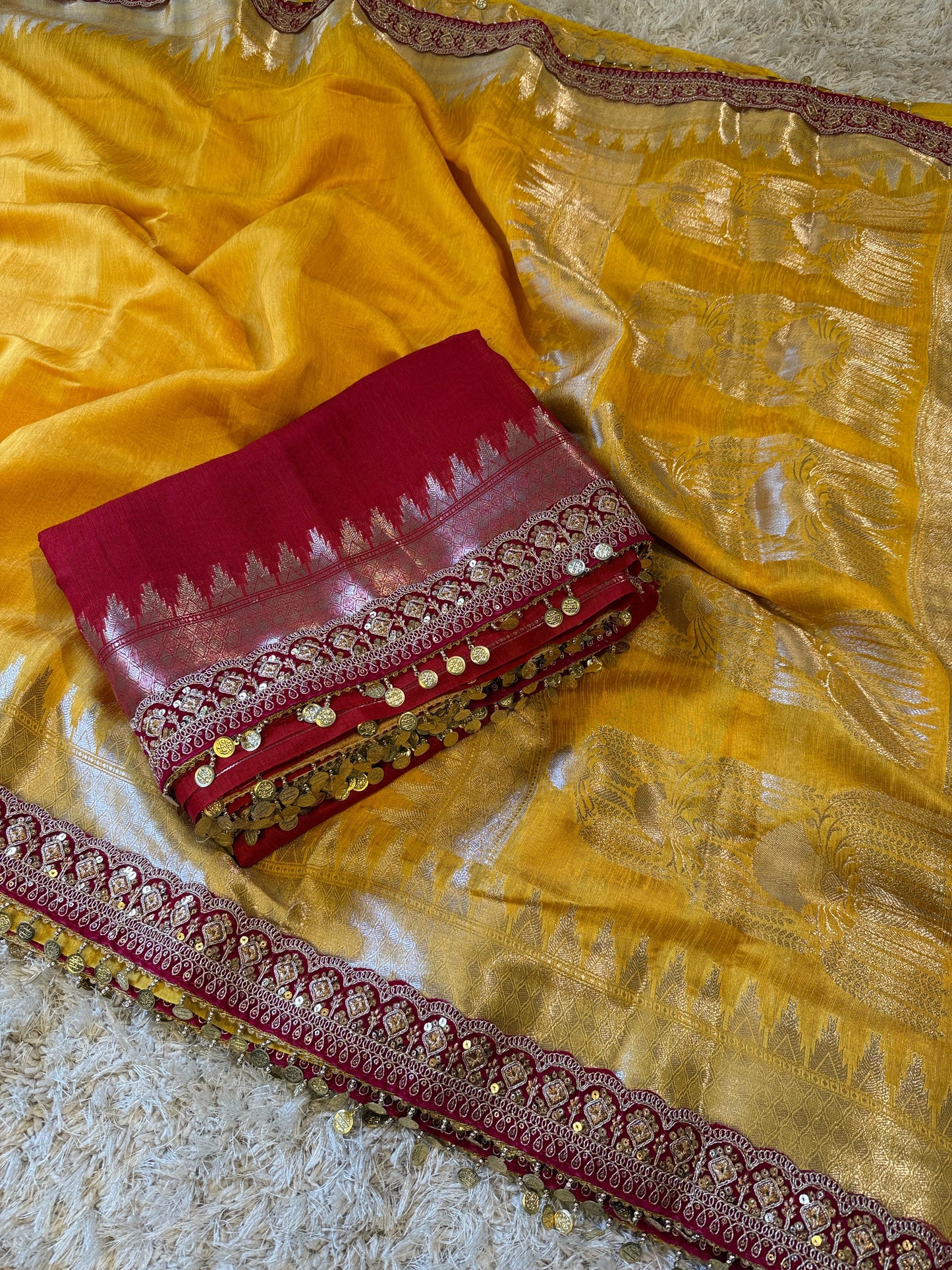 Mudra Sundari Saree(Red)