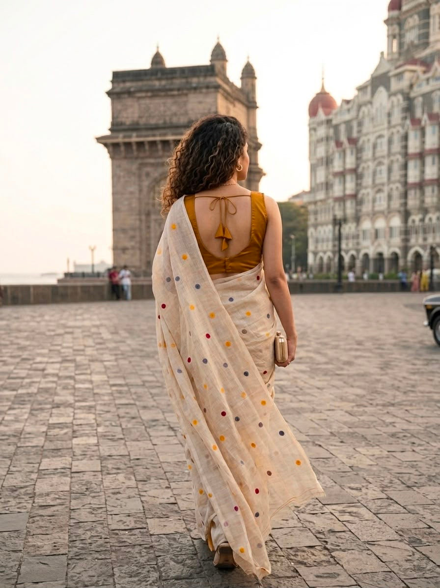 Bobby Beige Saree