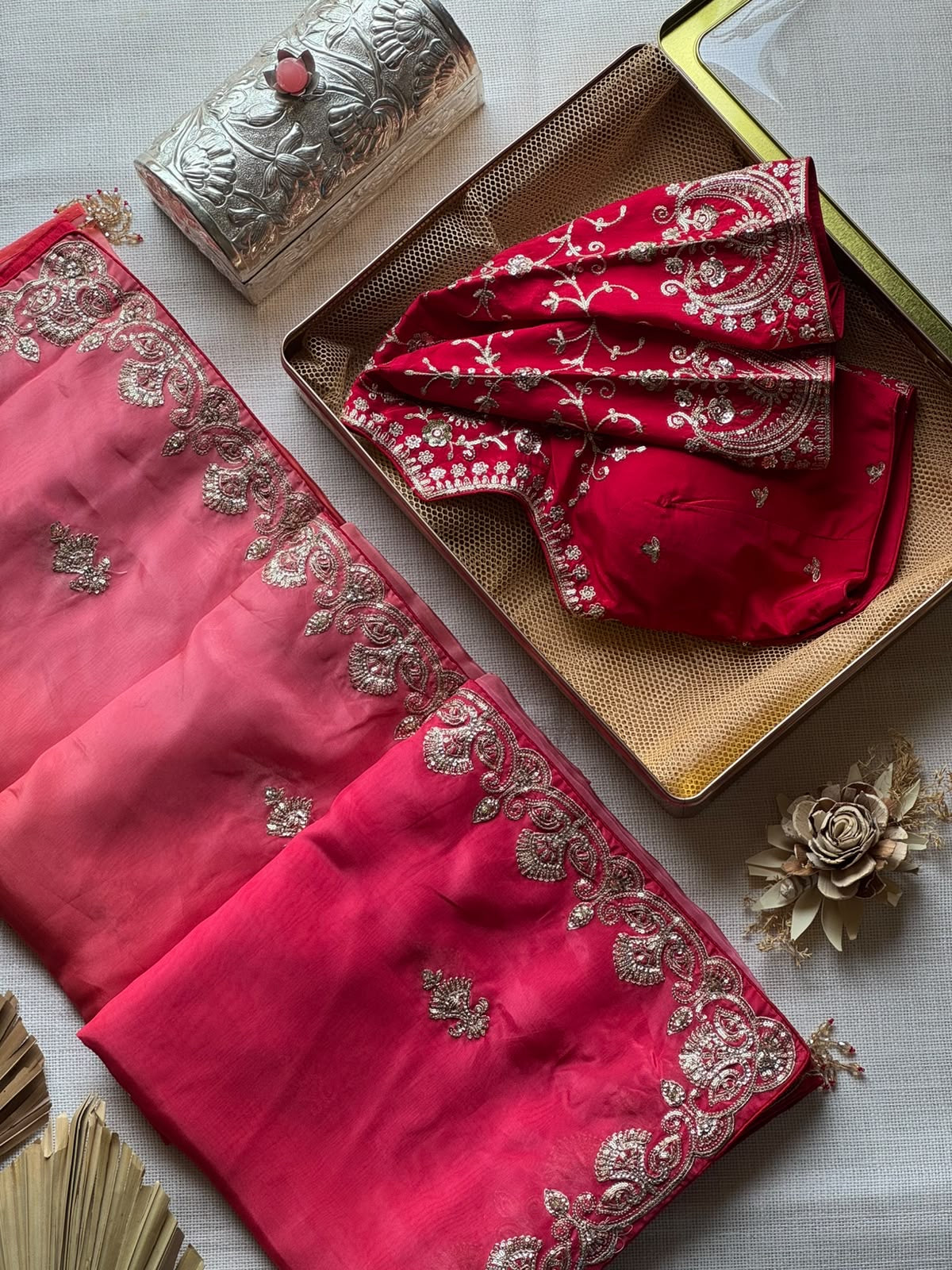 Rosy Ombré Saree