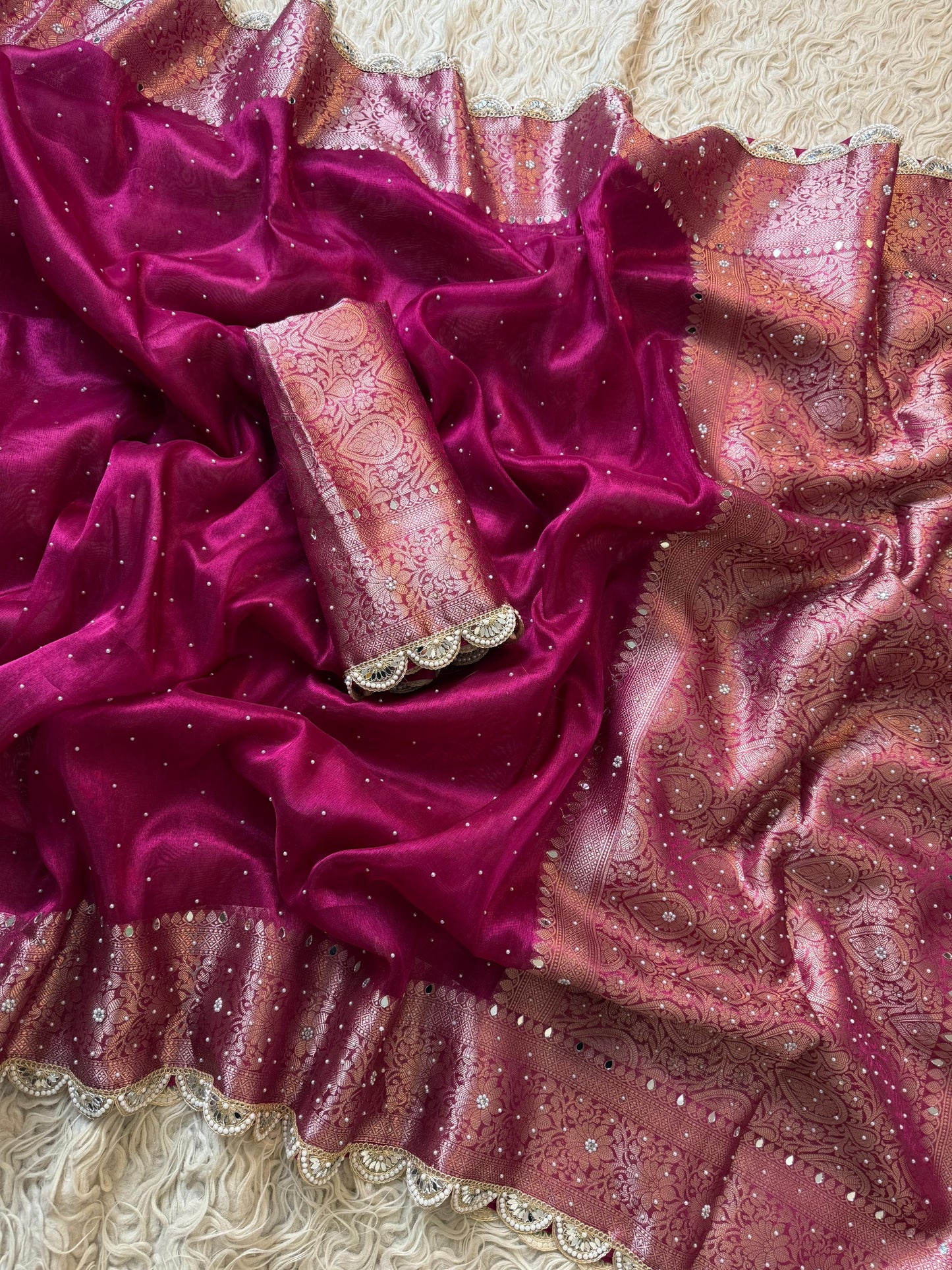 Magenta Mahal Saree