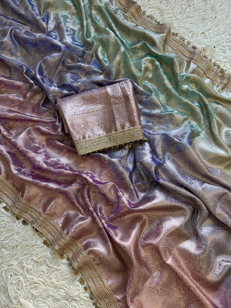 Opal Dreams Saree(Mermaid Pastel)
