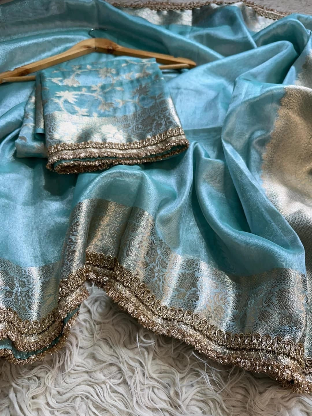 Aqua Aura Banarasi Saree