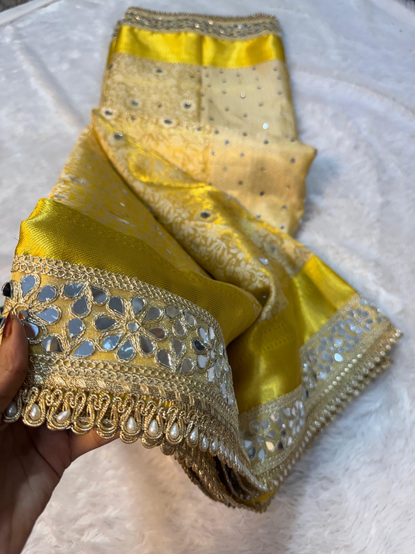 Sunlit Sheesh Saree
