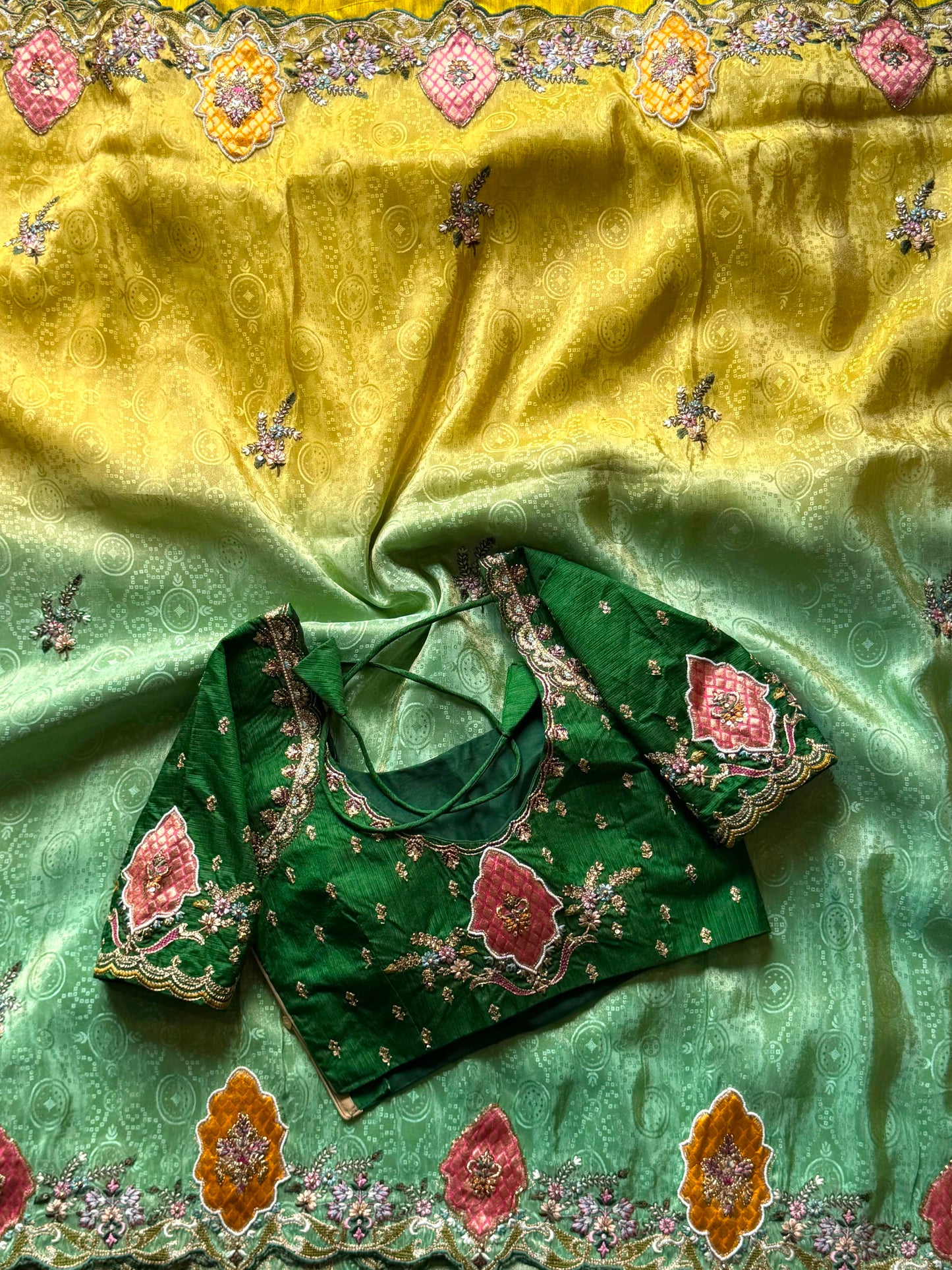 Gulistan Green Saree