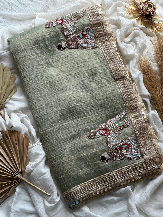 Rajwada Noor Saree(Green)