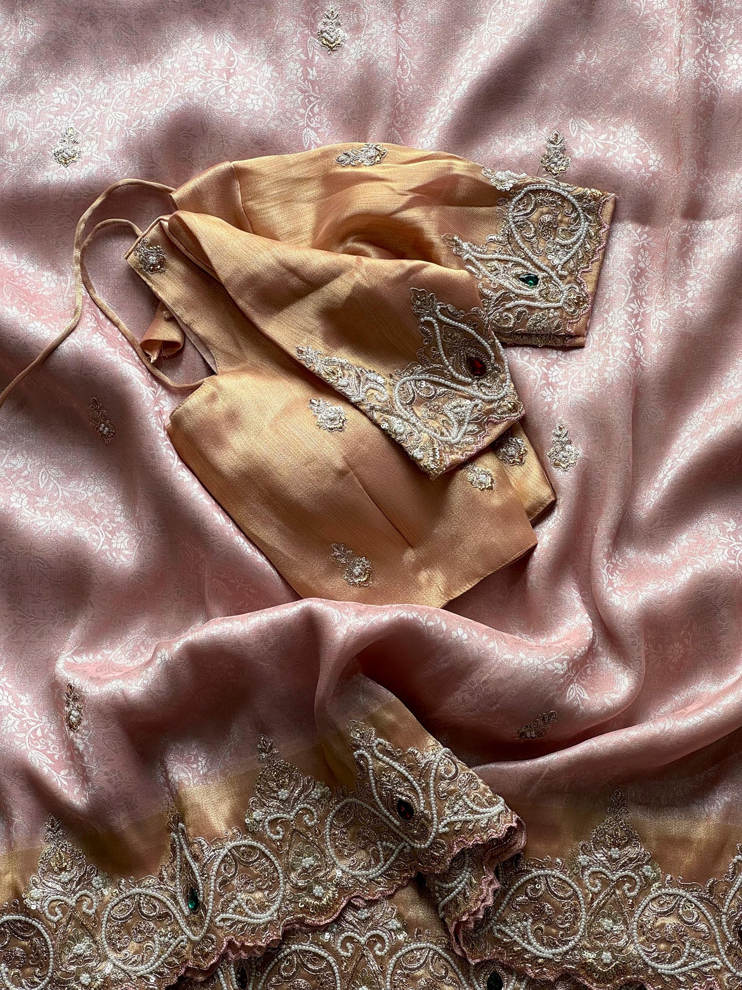 Vintage Blush Saree