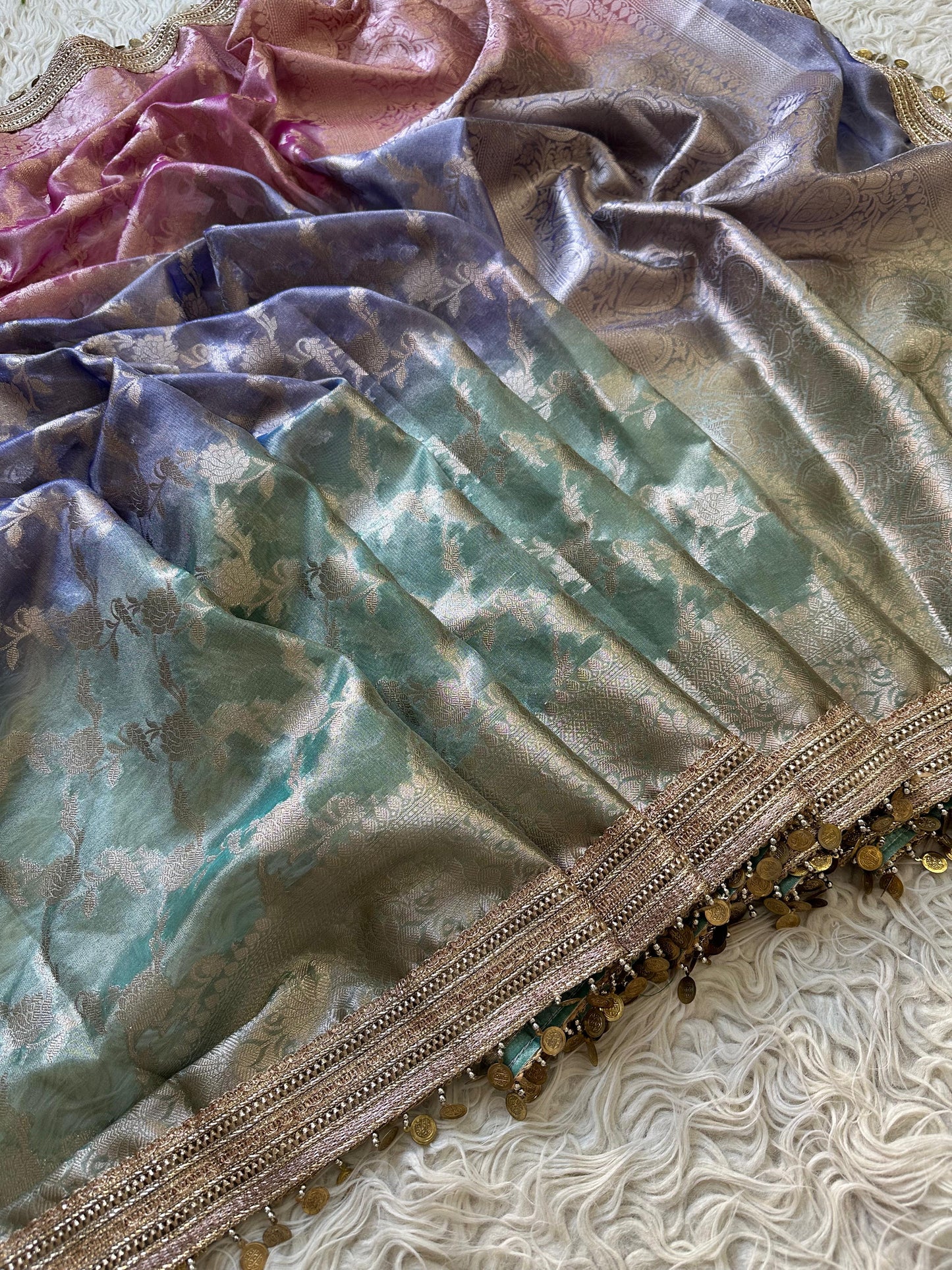 Opal Dreams Saree(Mermaid Pastel)