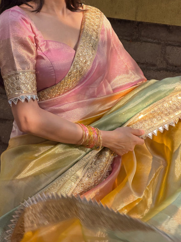 The Blush Symphony Saree