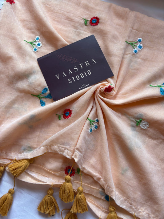 Beige Petel Bloom Saree