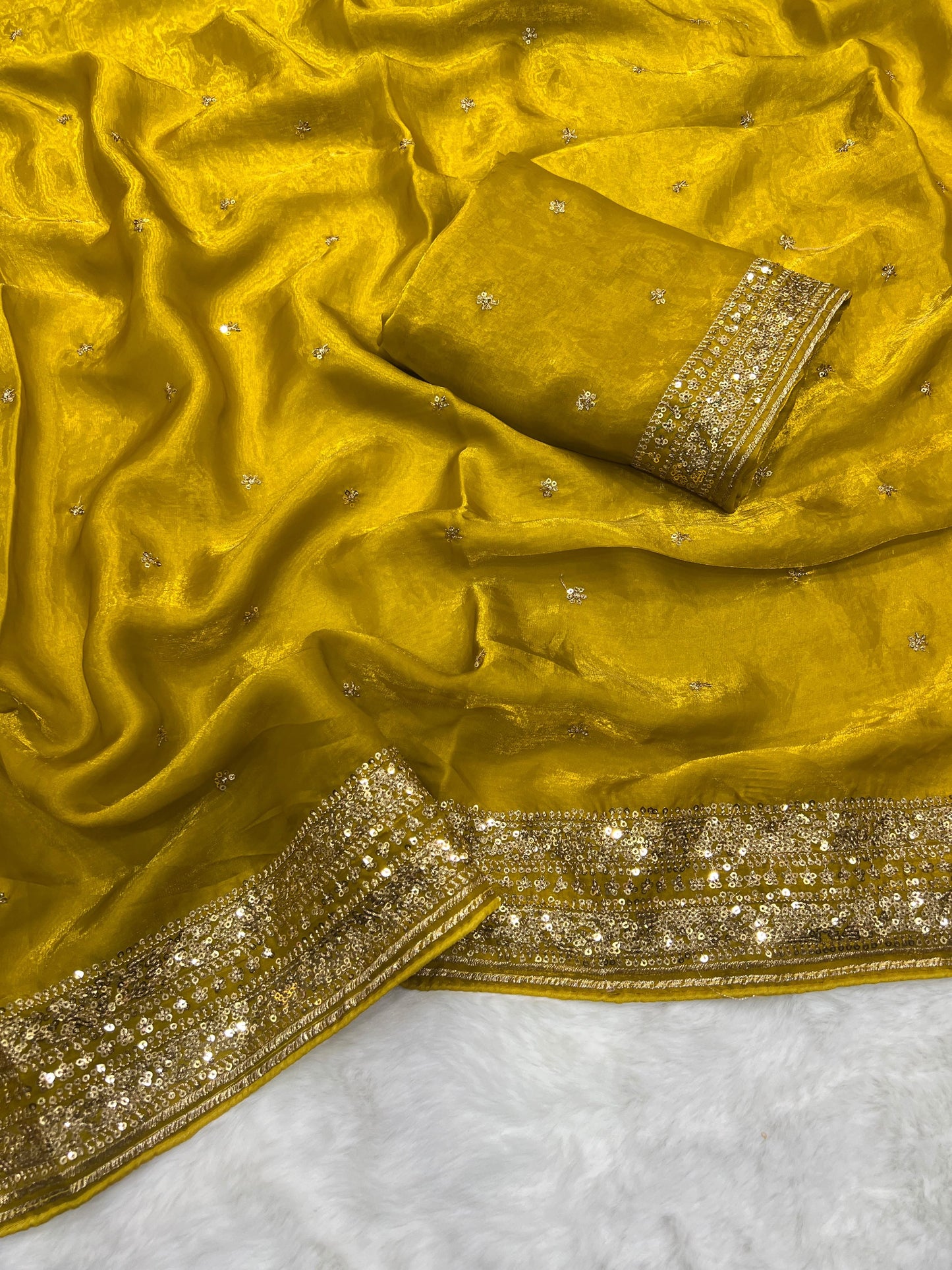Shehnaz Saree(Mustard Gold)