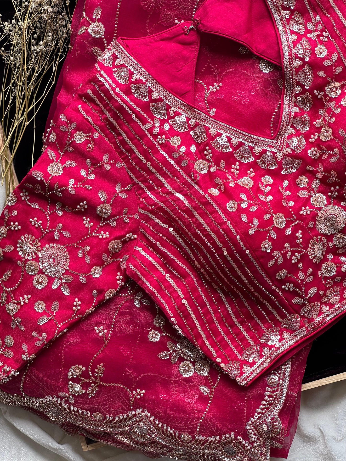 Scarlet Sparkle Drape