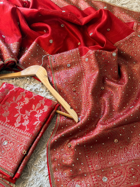 Laal Mahal Zari Saree