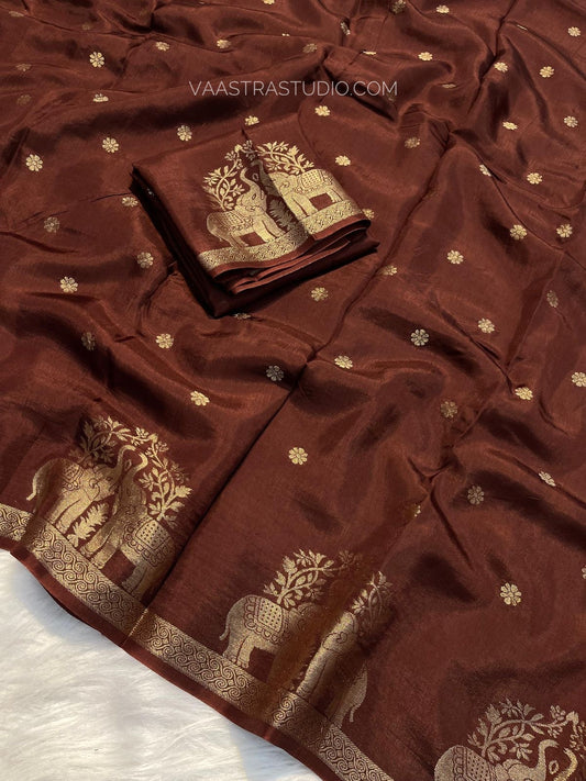 Bronze Bloom Saree
