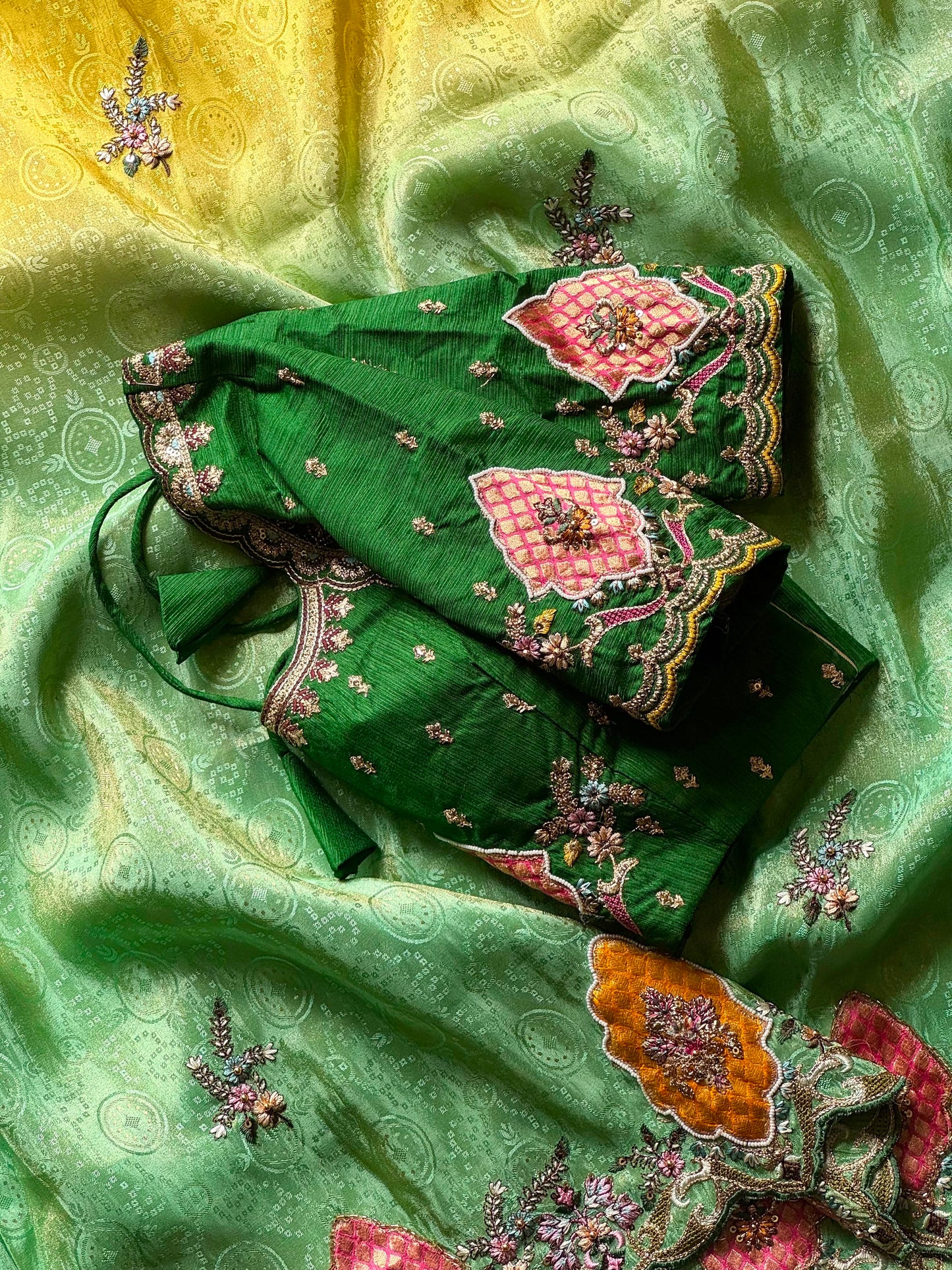 Gulistan Green Saree
