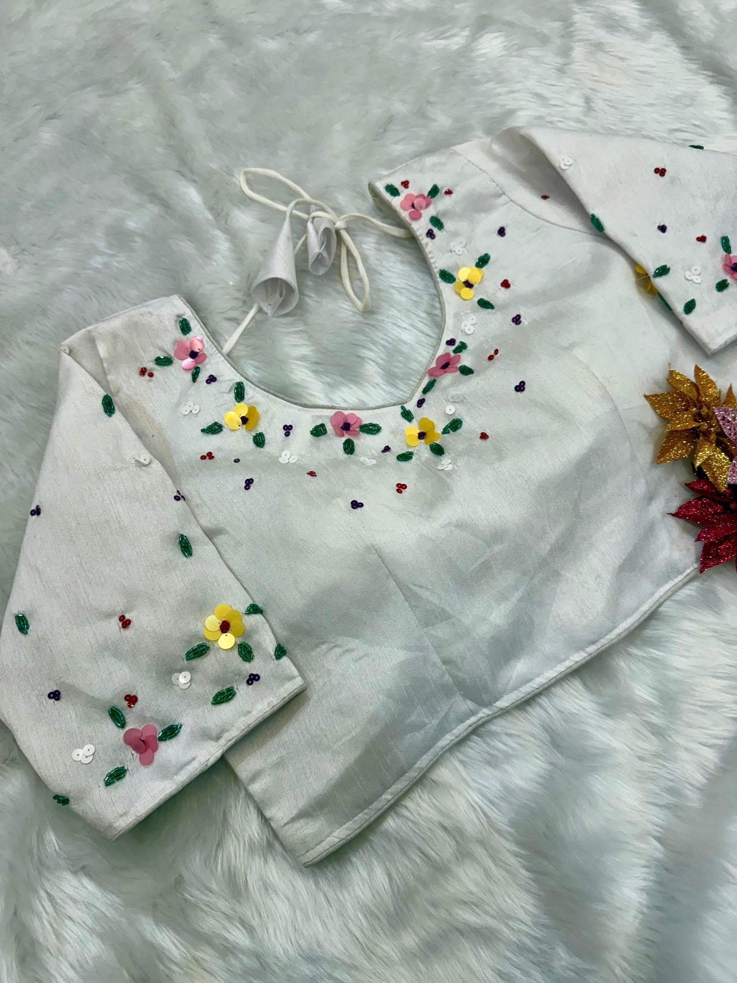 Soft Gardenia Saree(white)