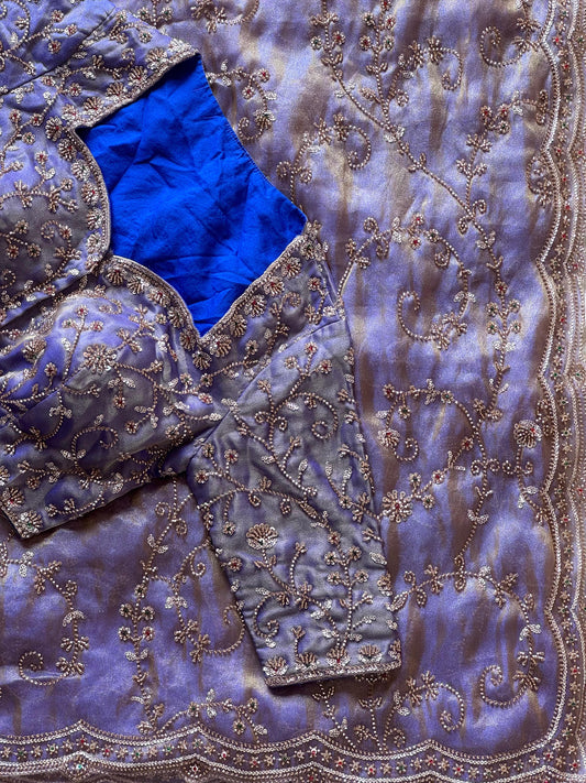 Lavender Luxe Wave Saree