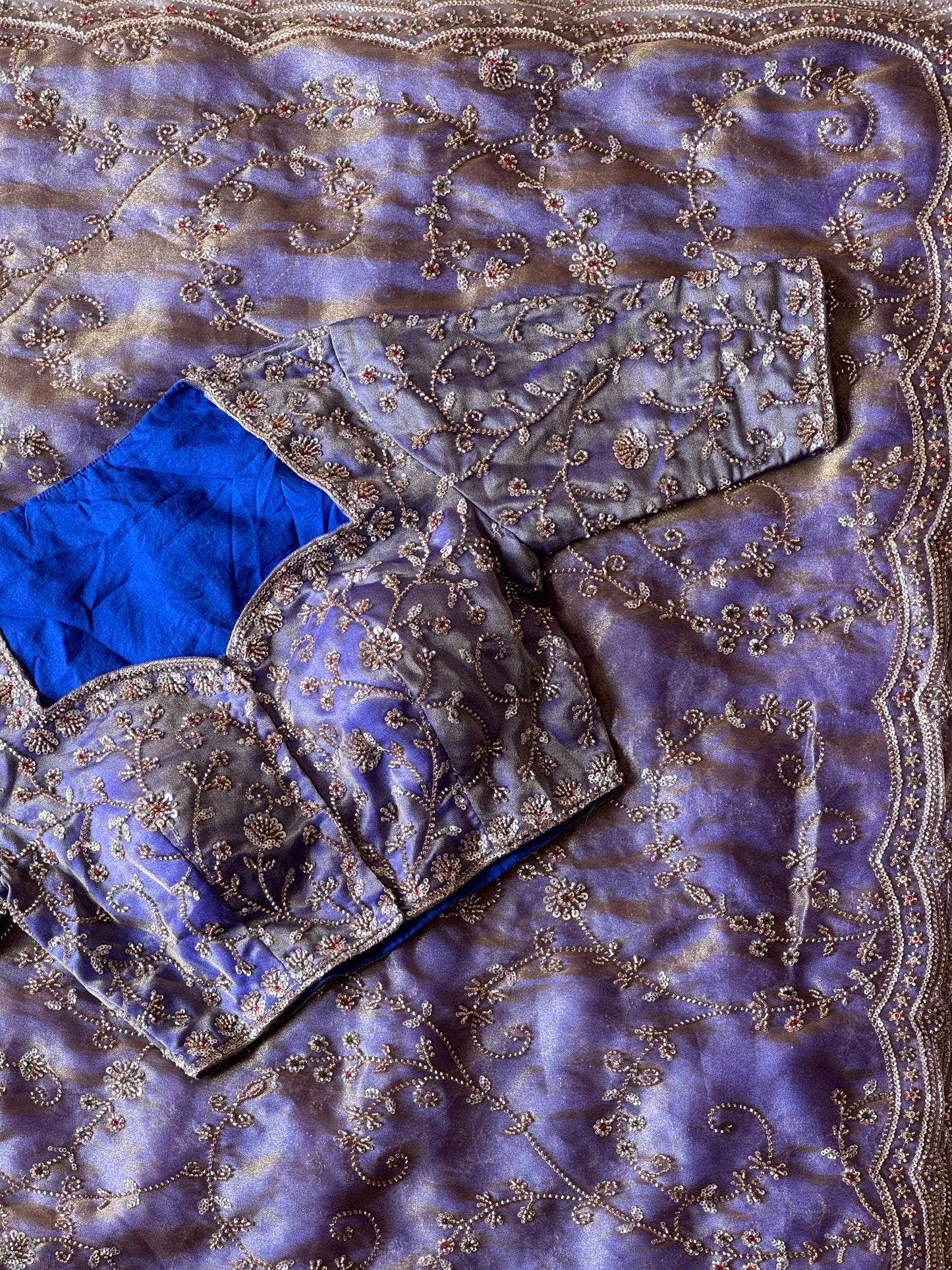 Lavender Luxe Wave Saree