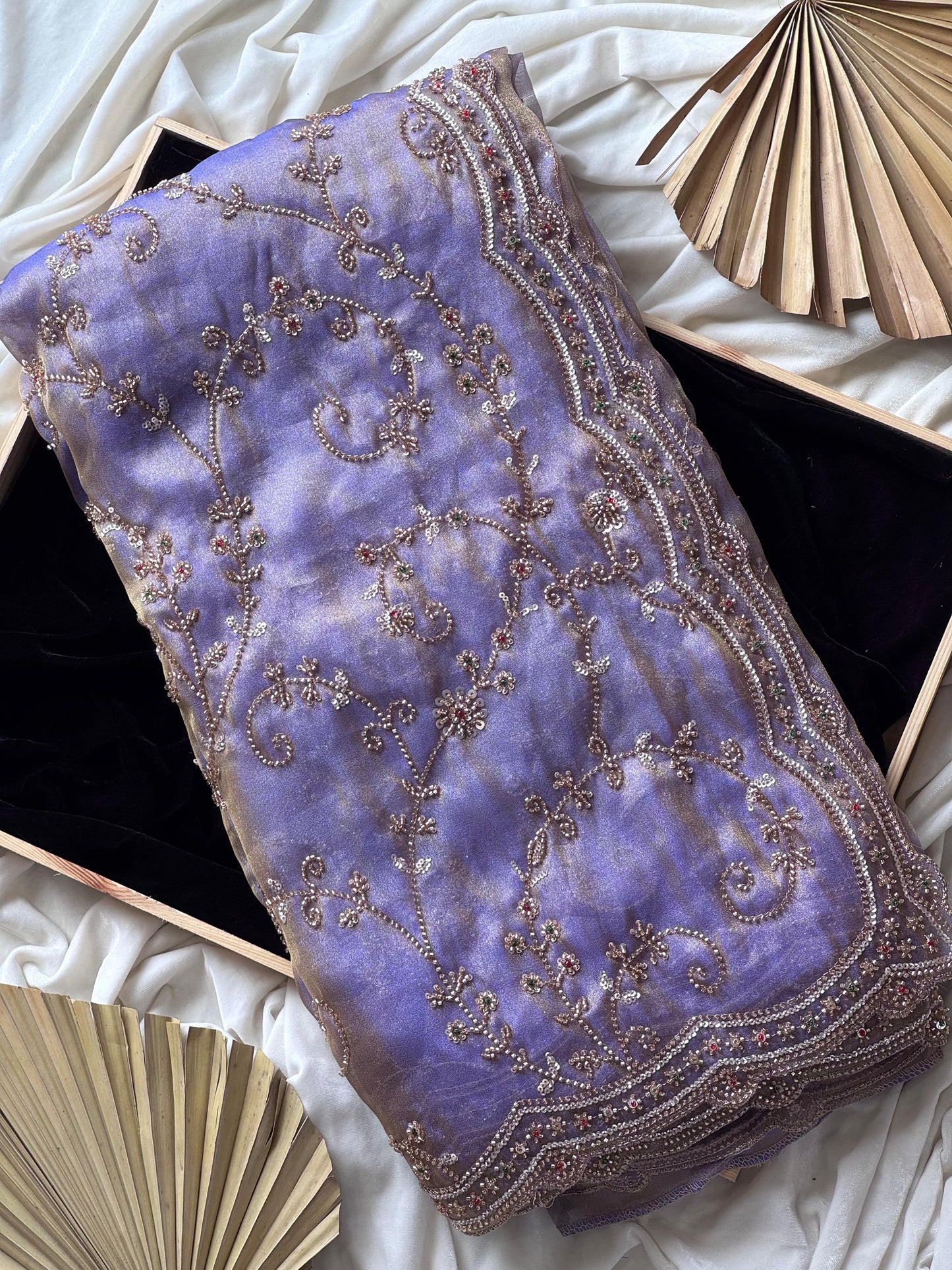 Lavender Luxe Wave Saree