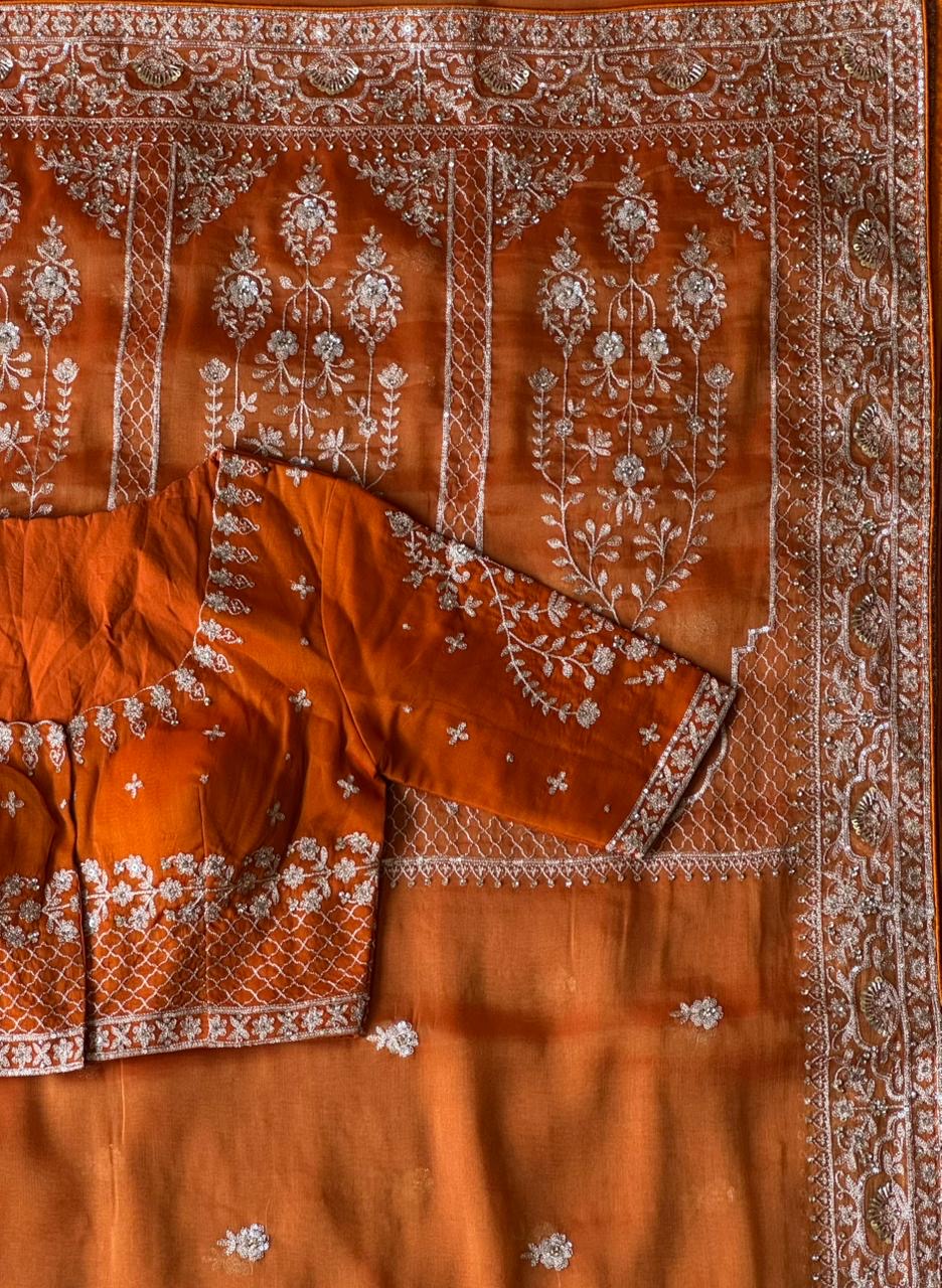 Kesariya Noor Saree