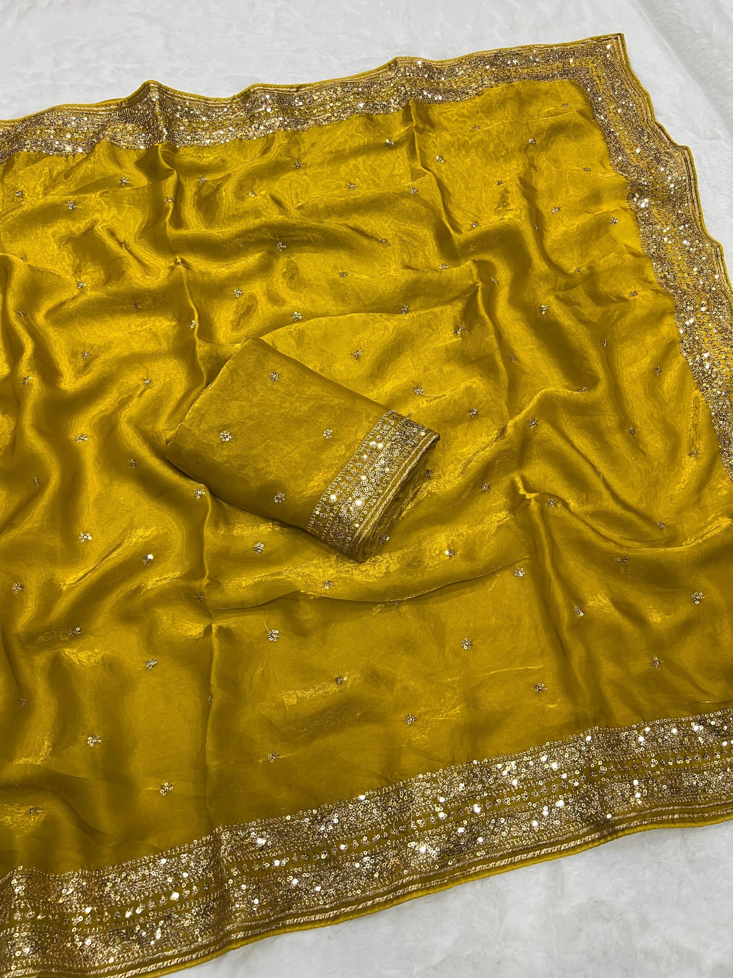 Shehnaz Saree(Mustard Gold)