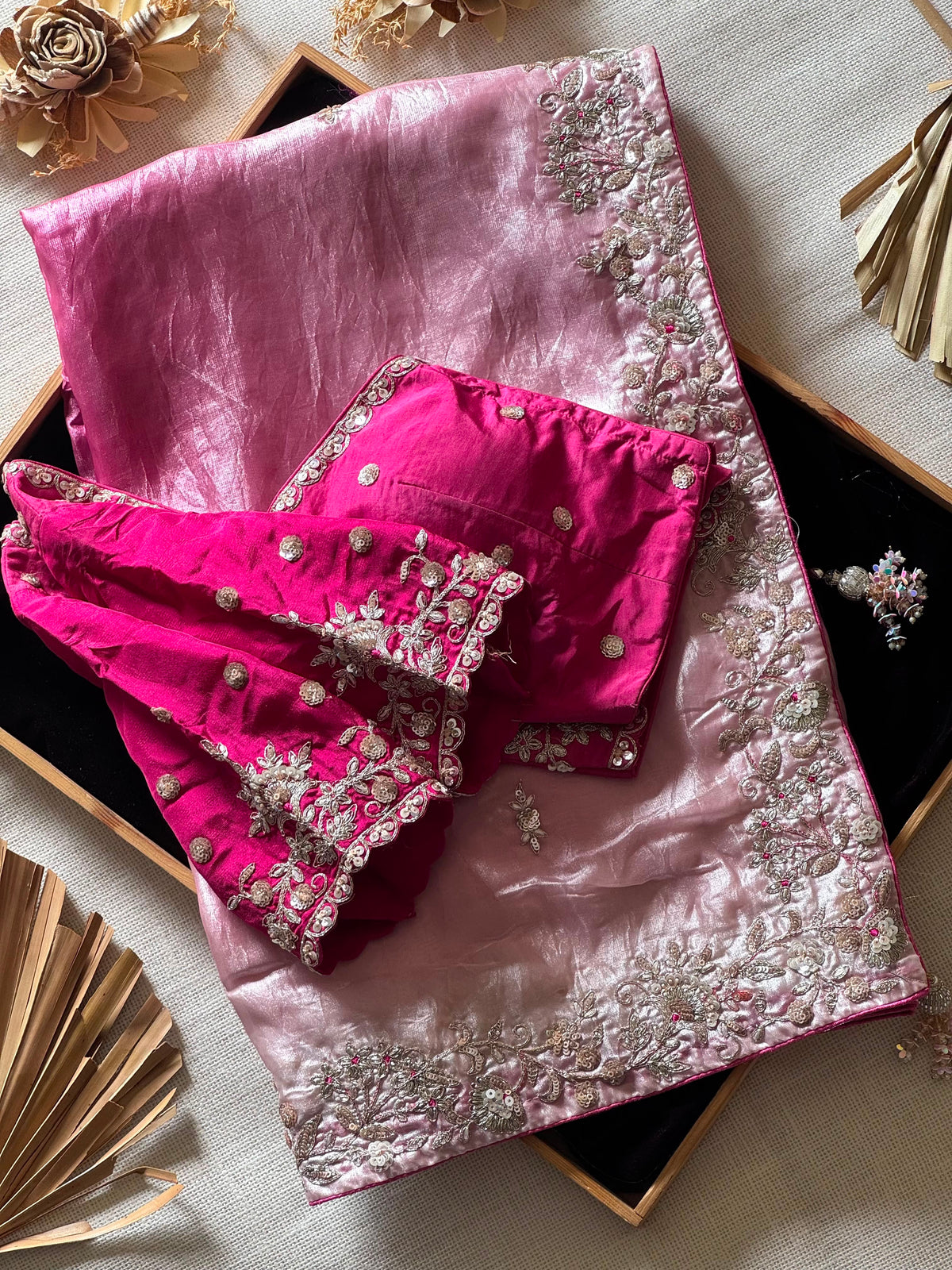 Gulab ombré Saree