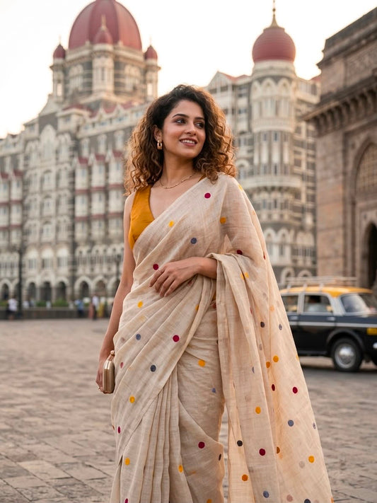 Bobby Beige Saree