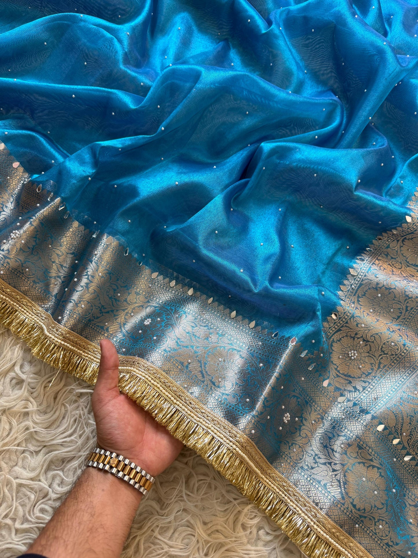 Turquoise Noor Saree