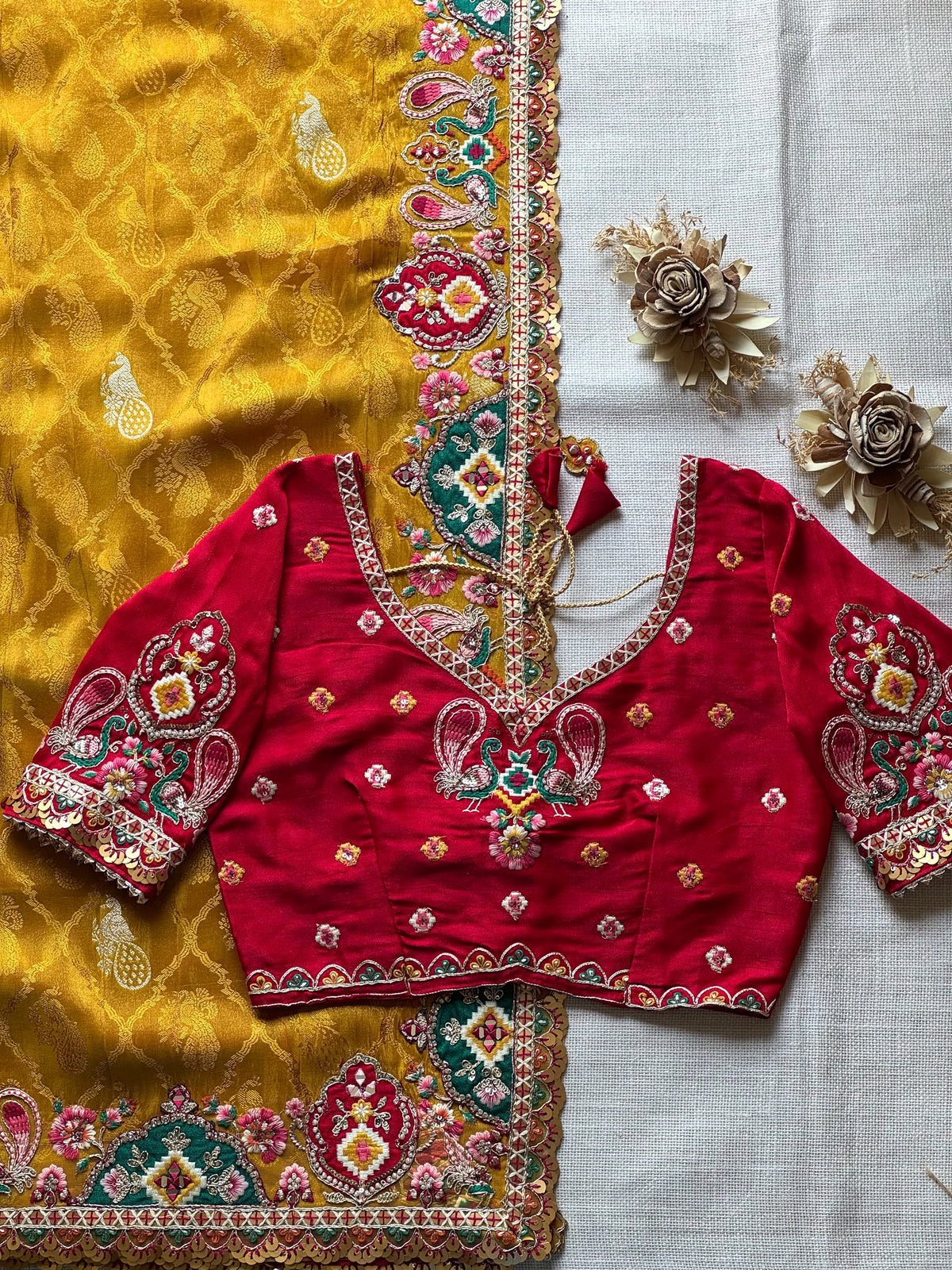 Shamaya Luxe Saree(Mustard)