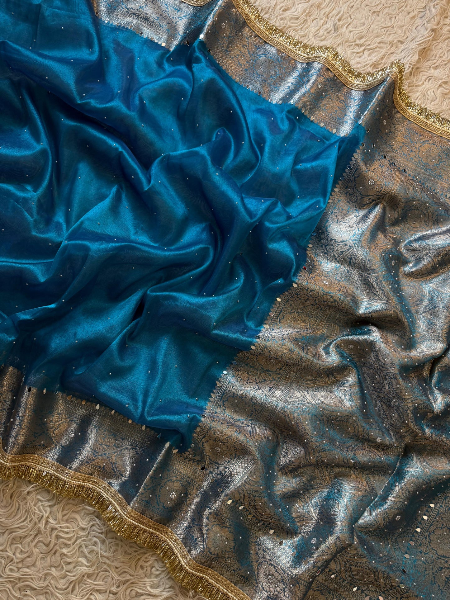 Turquoise Noor Saree