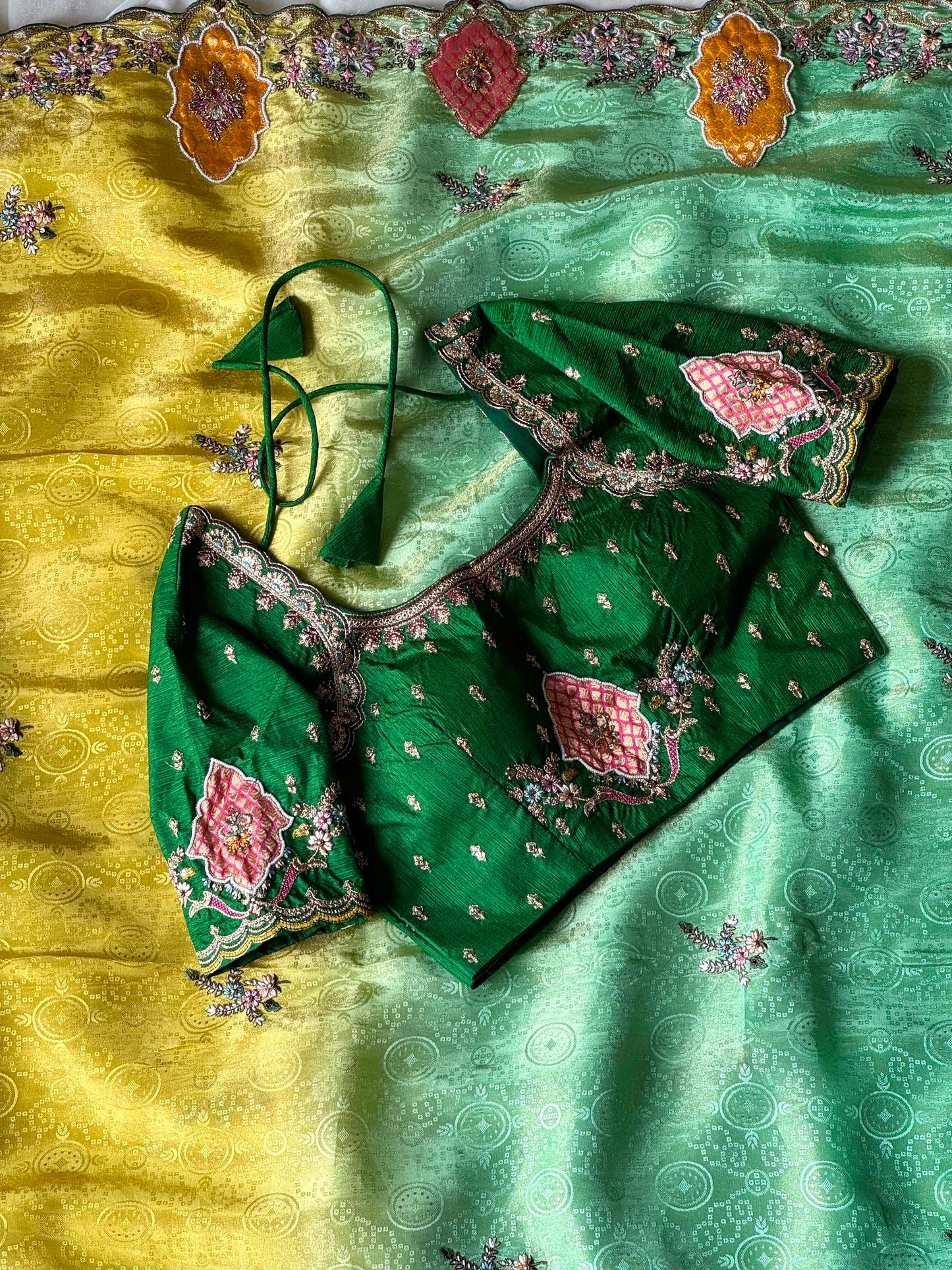 Gulistan Green Saree