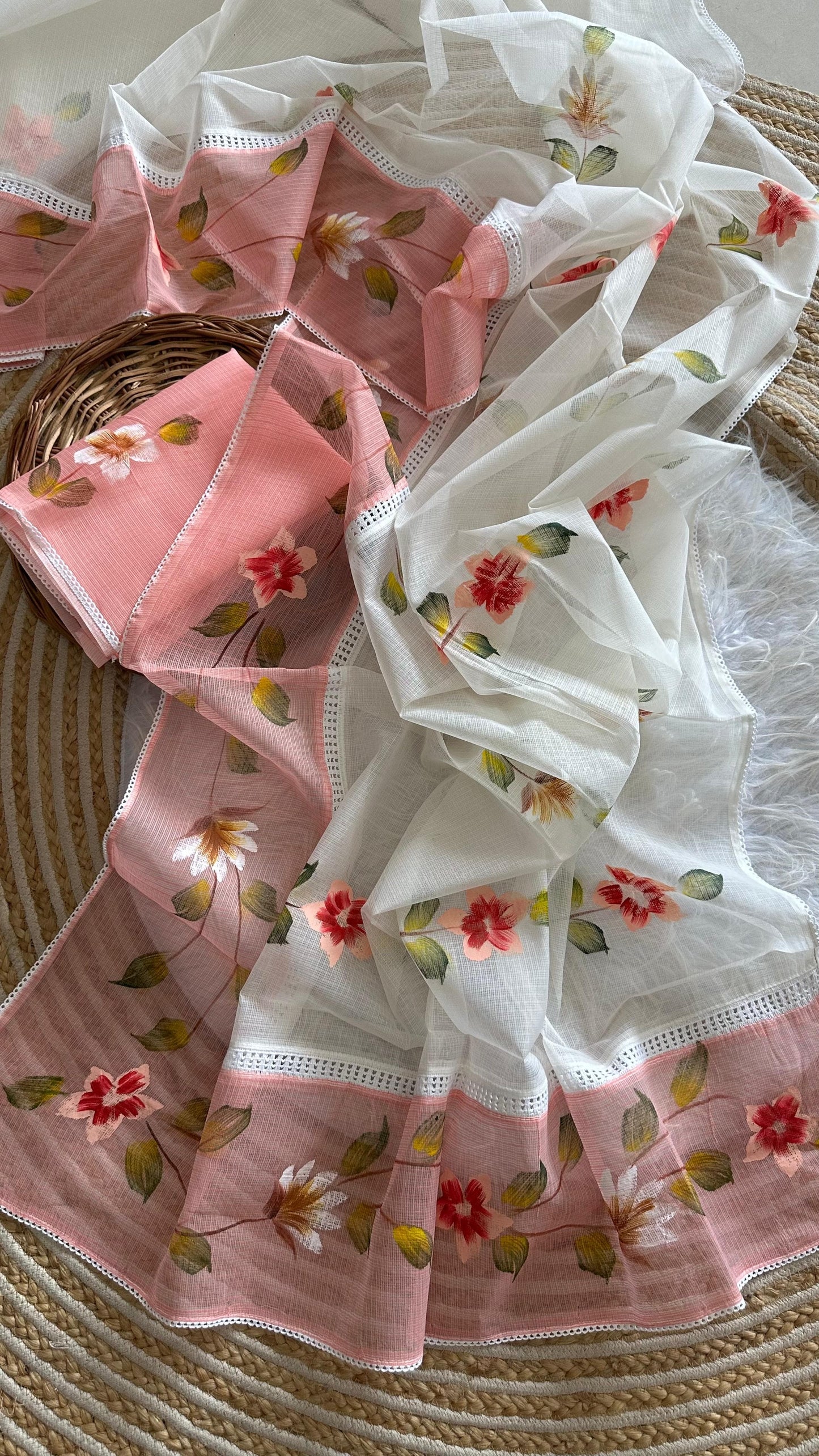 Wildflower Grace Saree(White)