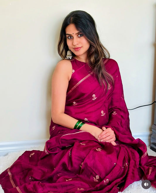 Chandrika Viscose Saree(Maroon)