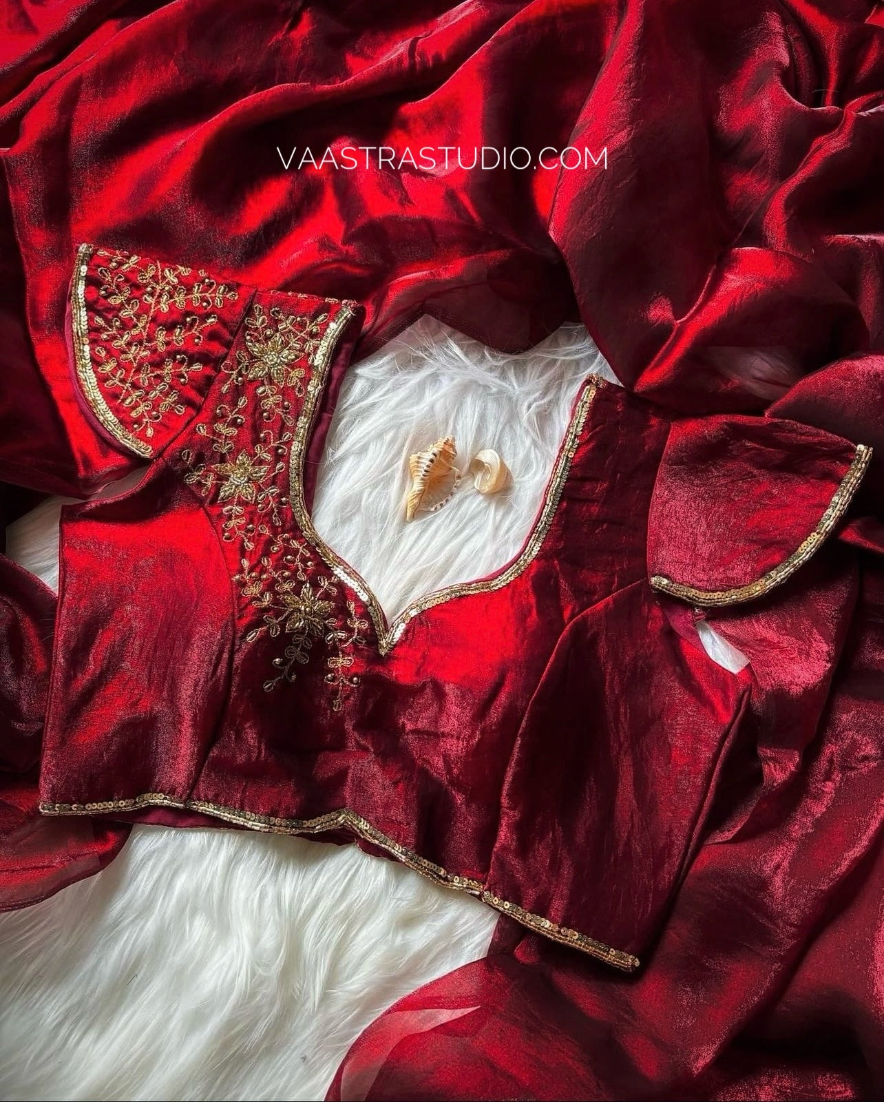 Crimson Muse Saree