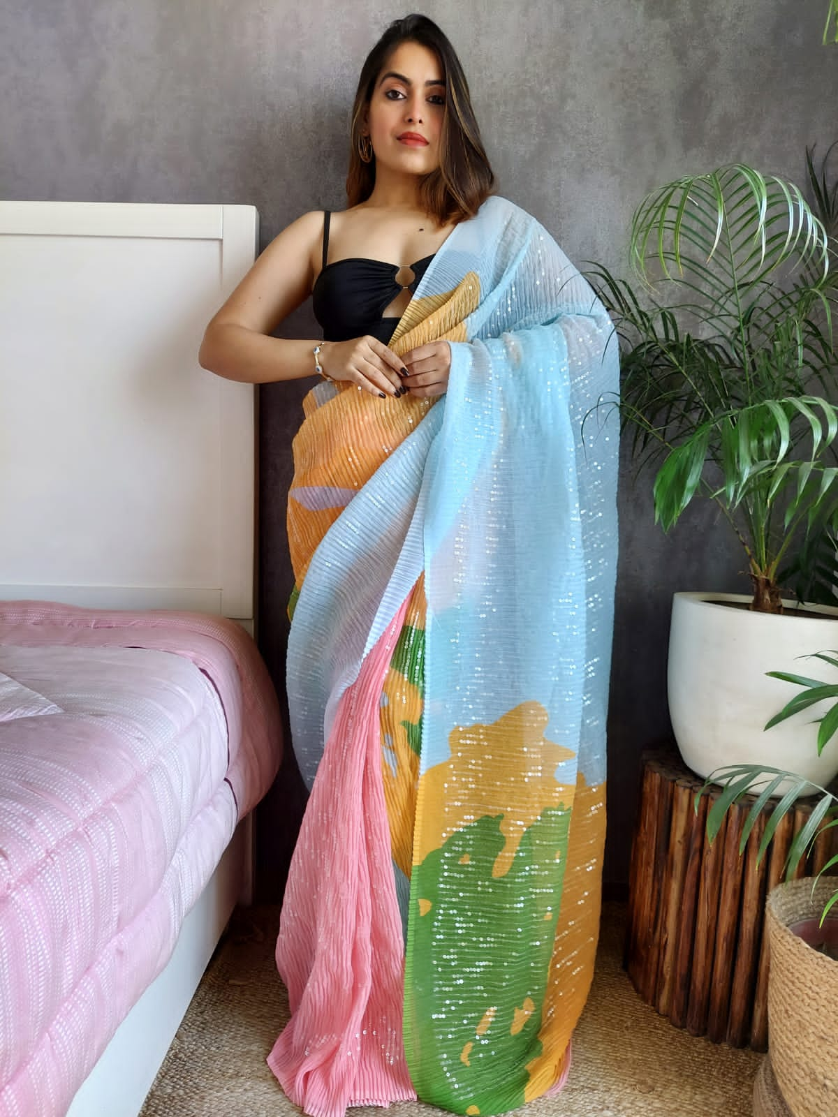 Kayden Sequin Saree