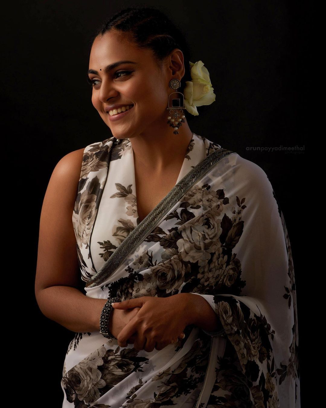 Brown Bliss Hand Embroidered Saree